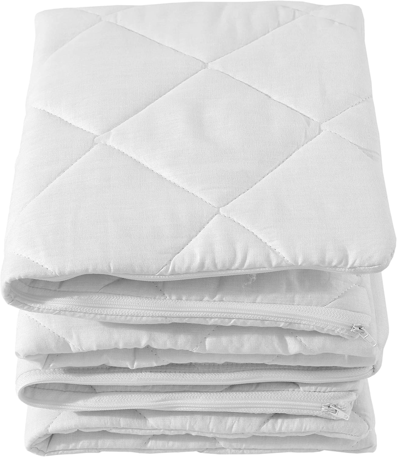 Niagara Sleep Solution Waterproof Jersey Pillow Protectors, Cotton, White, Quilted Pair Standard
