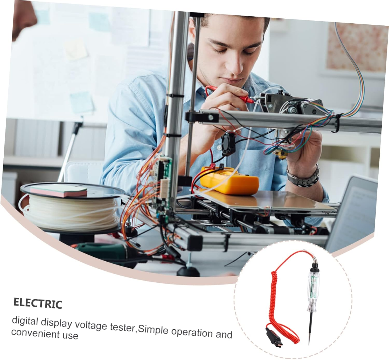 Car Digital Volt for Automotive Circuit Tester Professional Low Voltage Tester Display for Car Accessories and Tools image number 6