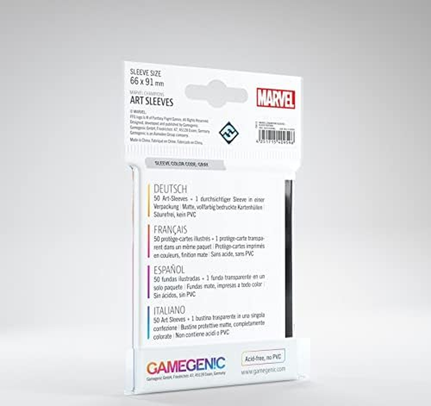 Gamegenic Asmodee North America Marvel Black Marvel Champions Art Sleeves image number 1