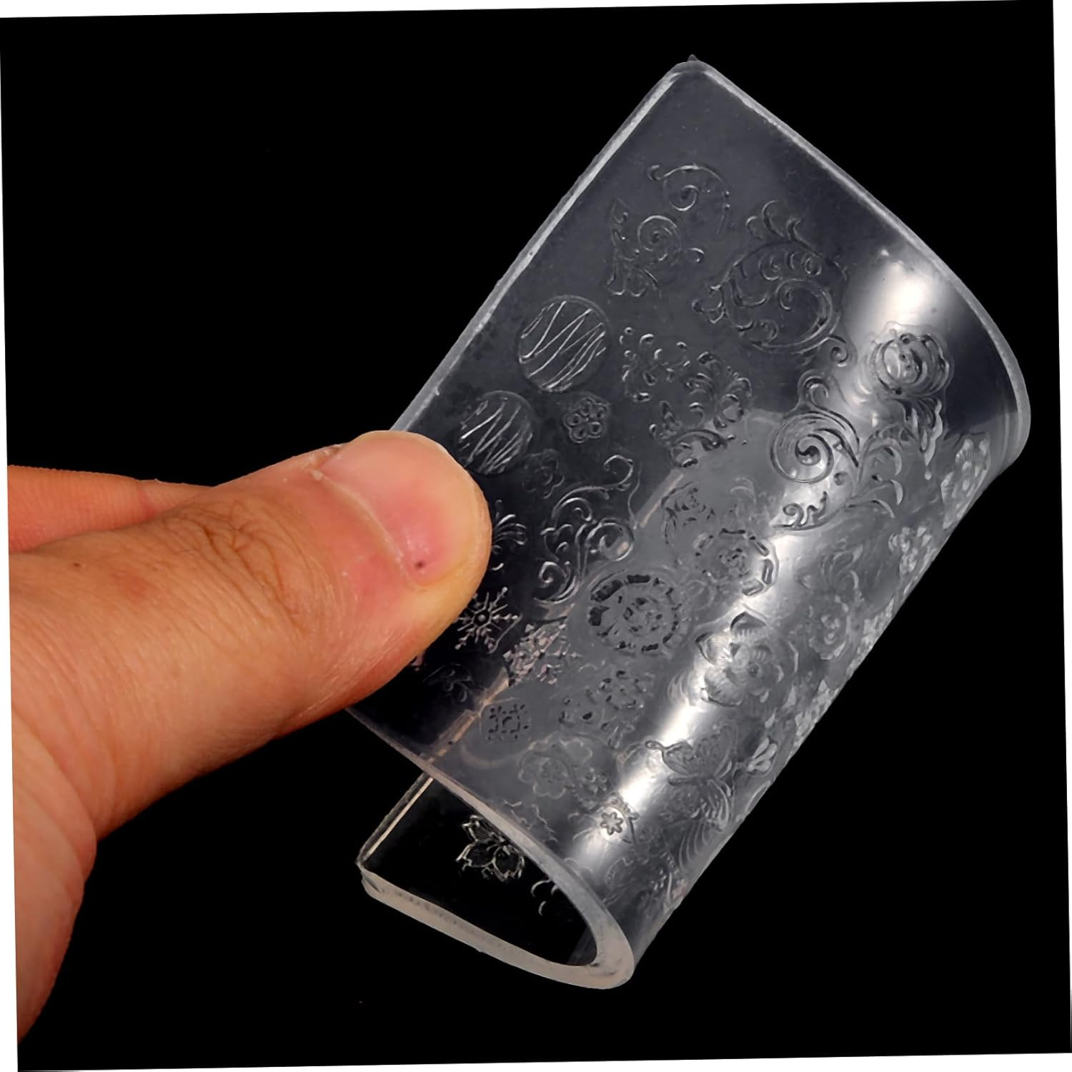 2Pcs Silicone Printing Template Nail Decor Templates for Spa Stamping Plates for Nail Art image number 4