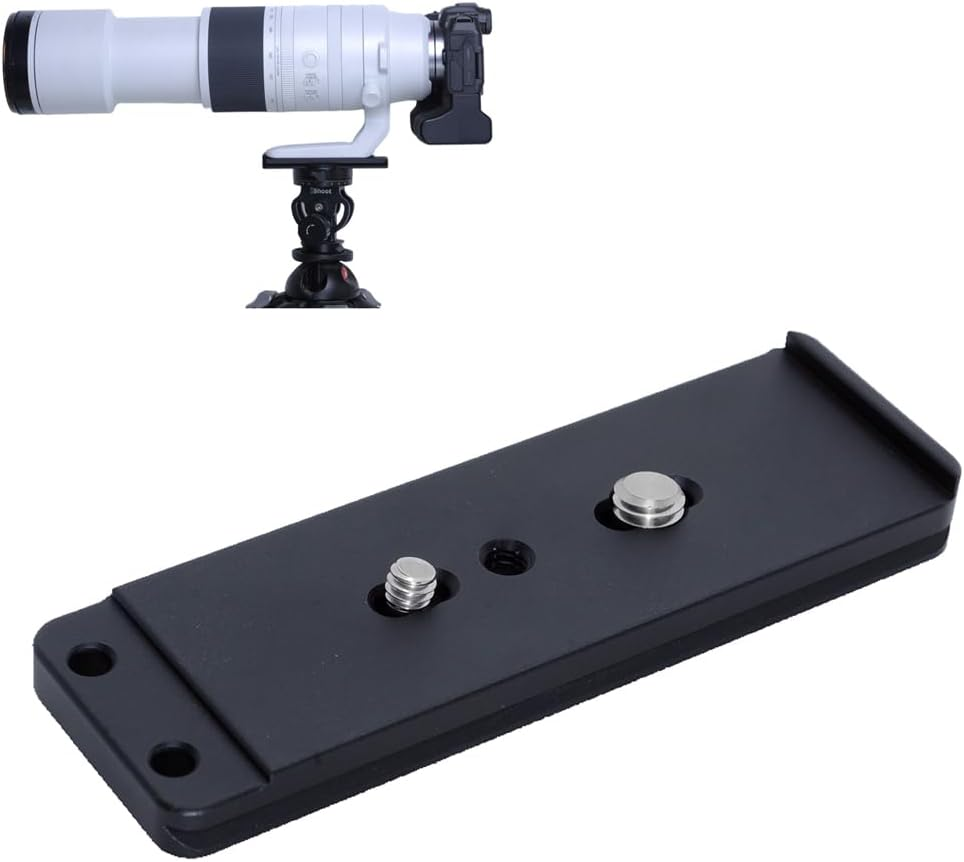 Ishoot CNC Metal Arca-Swiss Fit Camera Quick Release Plate Compatible with Canon RF 200-800Mm F6.3-9 Is USM Tripod Mount Ring Lens Collar Support Bracket, Used for Arca Fit Tripod Head Clamp image number 4