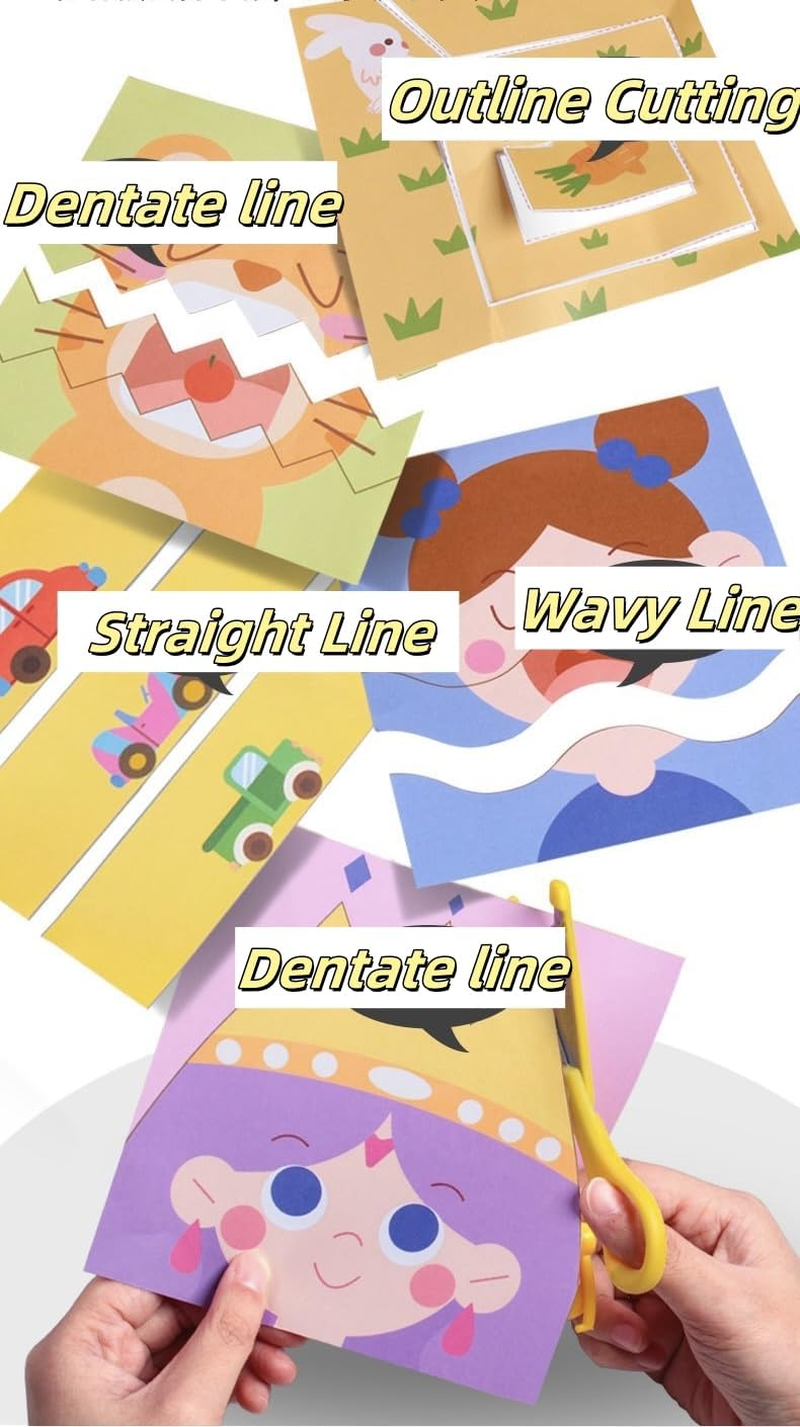 Paper Playtime: Easy Origami and Scissor Skills for Toddlers Creative Paper Crafts Paper Playtime: Origami and Scissor Skills for Toddlers for Kindergarten Kids | Color, Cut Out, Glue Made (Pink) image number 5