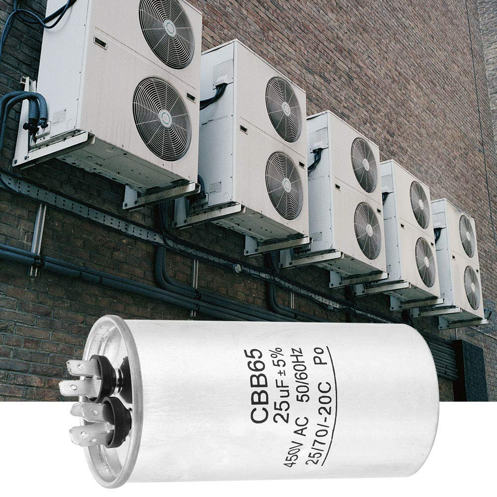 Capacitor CBB65 25UF 450V Aluminum round Capacitor for Air Conditioning Motor, Explosionproof Compressor image number 1