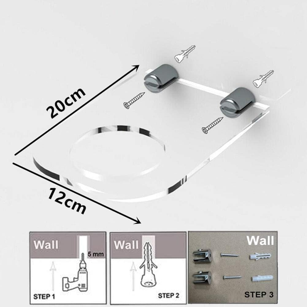 Acrylic Basketball Soccer Volleyball Rugby Football Rack, 2Pcs Acrylic Wall Mount Ball Holder Display Rack, Invisible Clear Ball Hanger Storage Stand for Soccer Volleyball Rugby, Clear image number 5