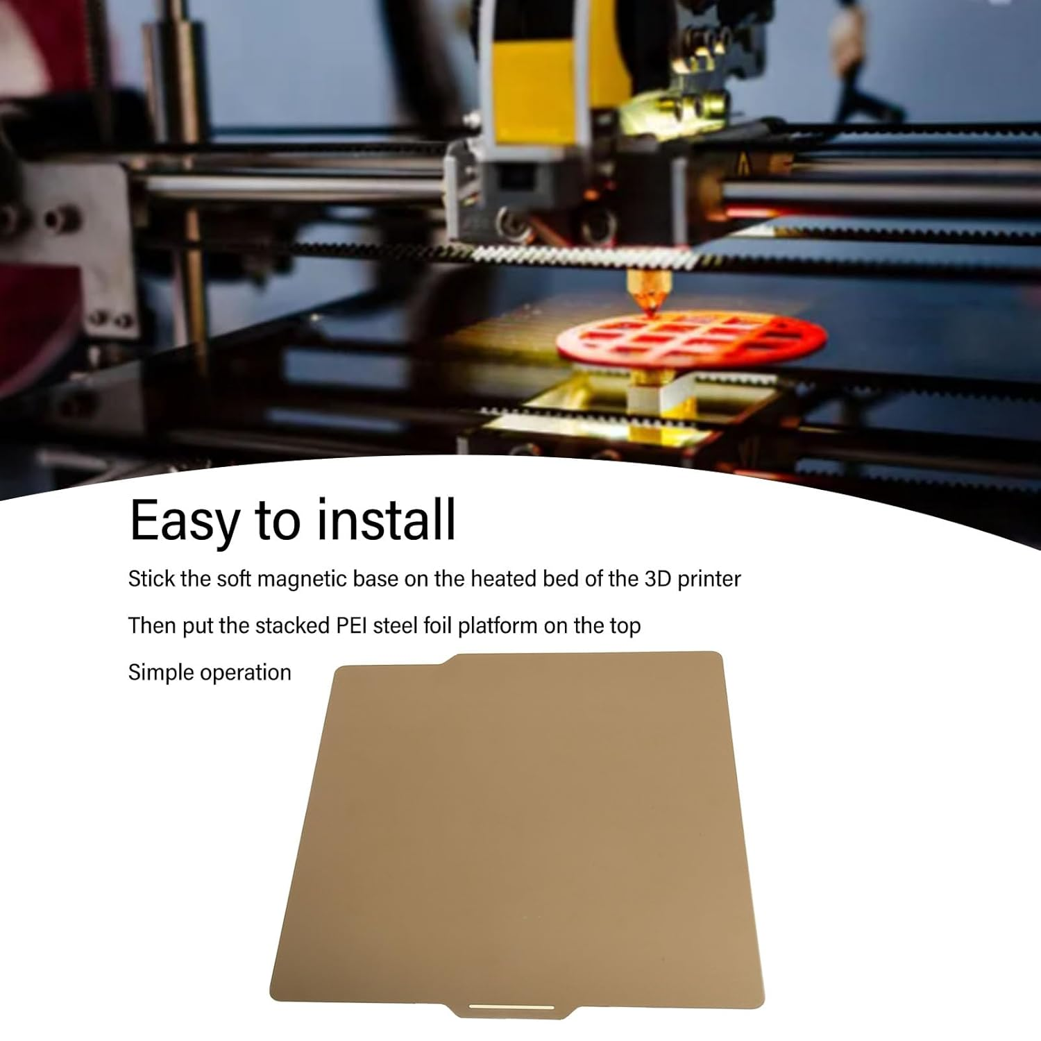 Double Sided Build Plate 257X257Mm Smoothly Carbon Fiber PEI Flexible Steel Plate for Bambu Lab P1P P1S X1C, PEI Double Sided Magnetic Heated Bed Smooth and Textured PEI Sheet