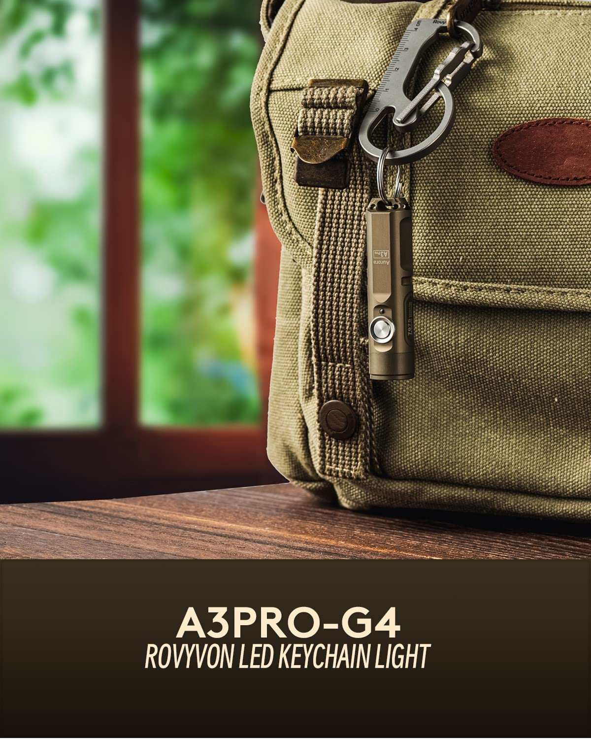 Rovyvon A3 Pro Rechargeable Keychain Torch, 650 Lumens Super Bright EDC Torch with Momentary On, Mini Handheld Flashlight for Everyday Carry image number 2