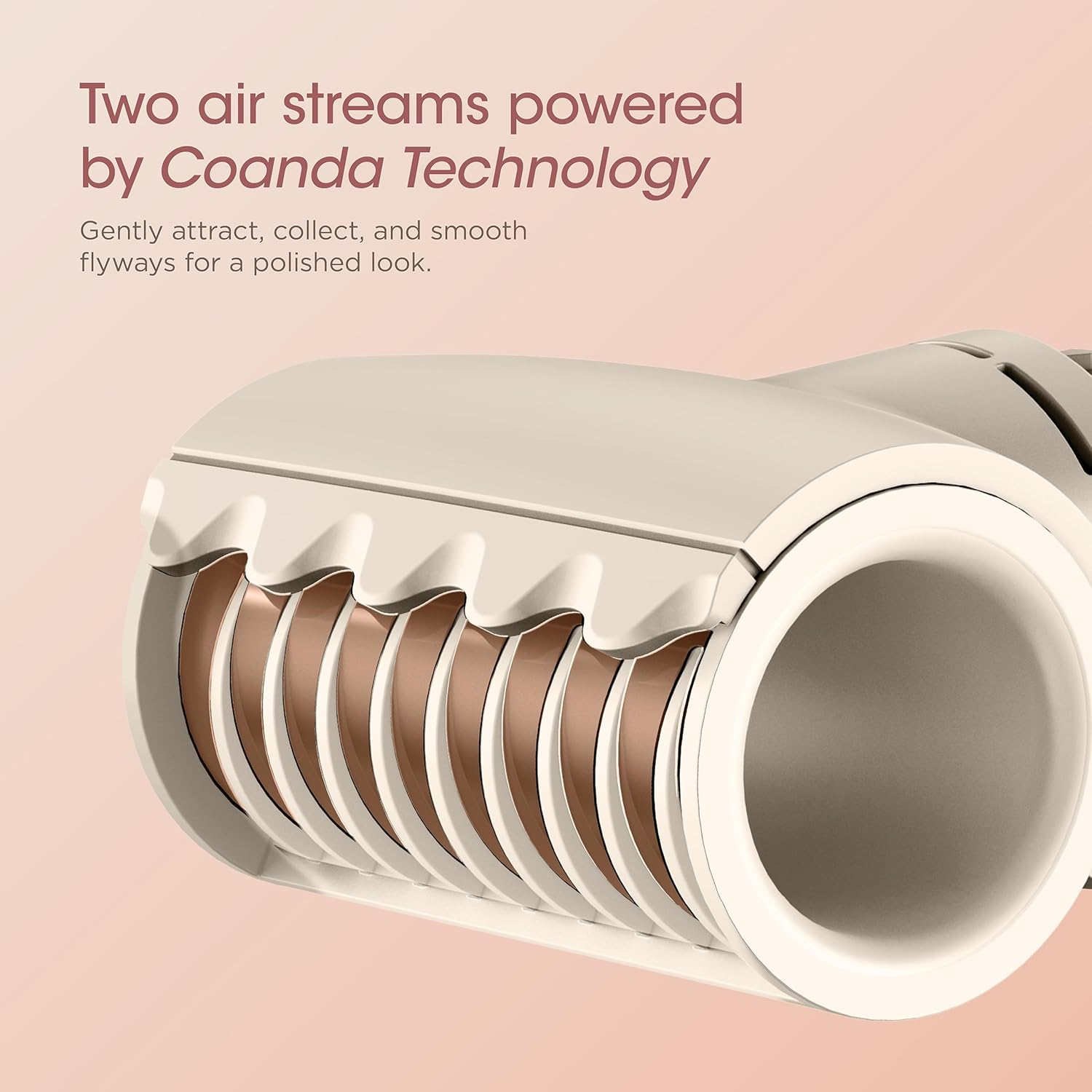 Shark XSKHD4PA Flexstyle Frizzfighter Finishing Tool, Attachment for Flexstyle Styling System, Hair Styling Tool, Smooth Flyaways, Stone​ image number 2