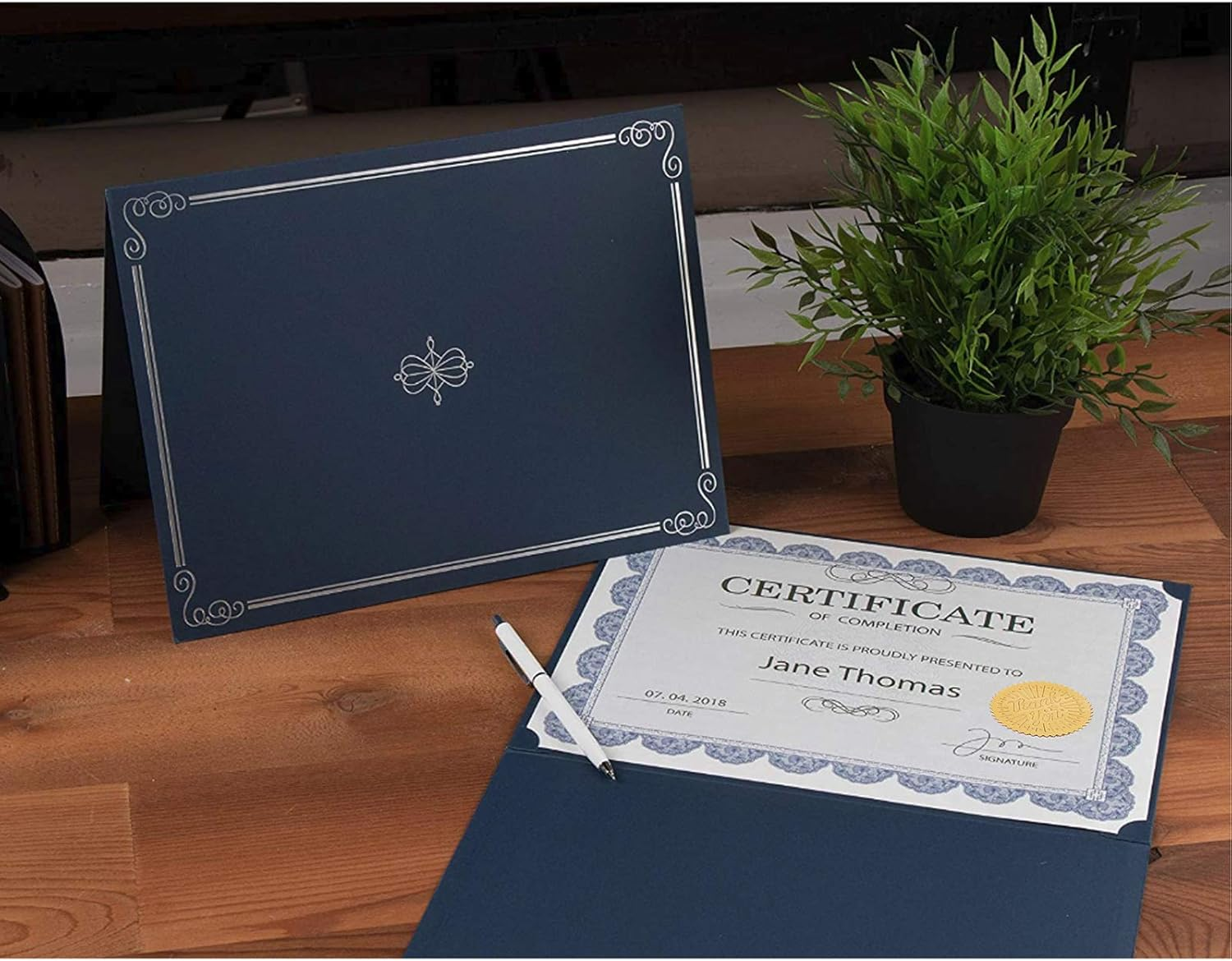 CRASPIRE Gold Foil Certificate Seals Excellence Self Adhesive Embossed Seals Gold Stickers 100Pcs Medal Decoration Labels for Envelopes Diplomas Certificates Awards Graduation image number 3