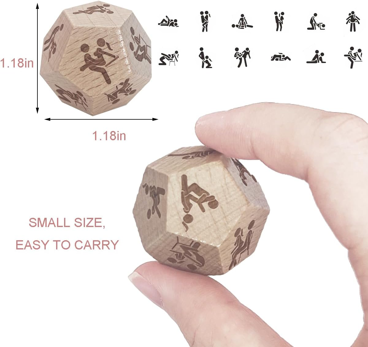 Night Activity Decision Making Dice, Gifts for Him Her, Couples Gift Ideas, Anniversary Birthday Funny Valentines Day Gifts for Husband Wife Boyfriend Girlfriend Women Men image number 2