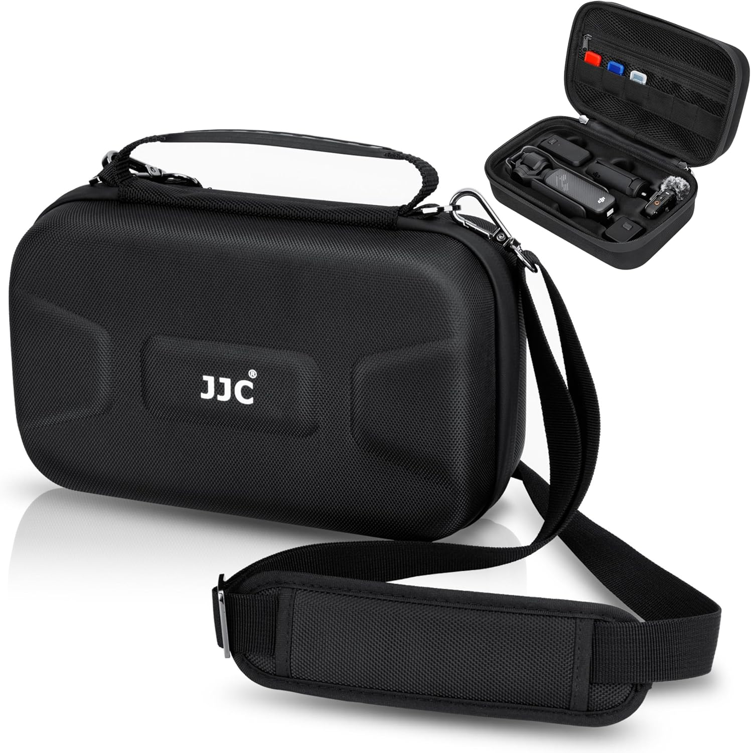 Hard Shell OSMO Pocket 3 Case, Water-Resistant Portable EVA Protective Bag with Long Shoulder Strap for DJI OSMO Pocket 3 Creator Combo, Pocket 3 Accessories Storage Carry Case for Travel & Outdoor image number 5