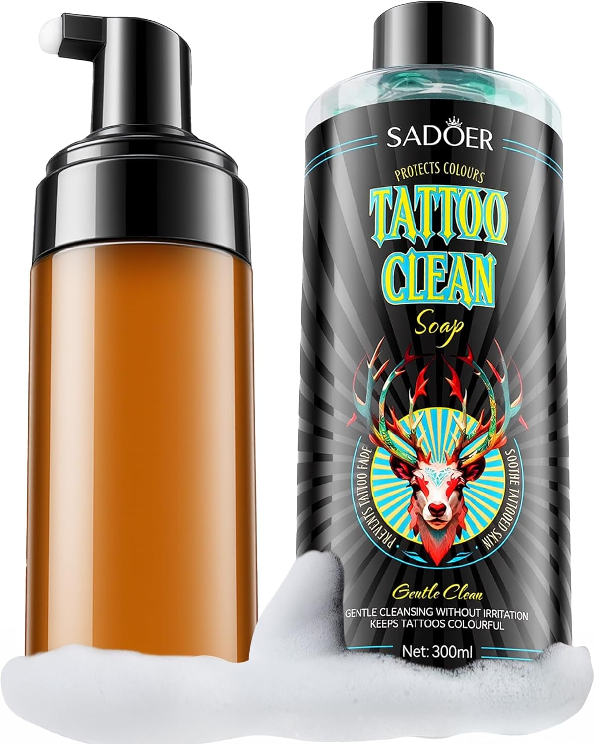 TINYLENS Green Soap Tattoo &ndash; Ultra-Concentrated Tattoo Soap 10Oz with Foaming Bottle, 1:10 Dilution for Artists, Aftercare & Equipment image number 5