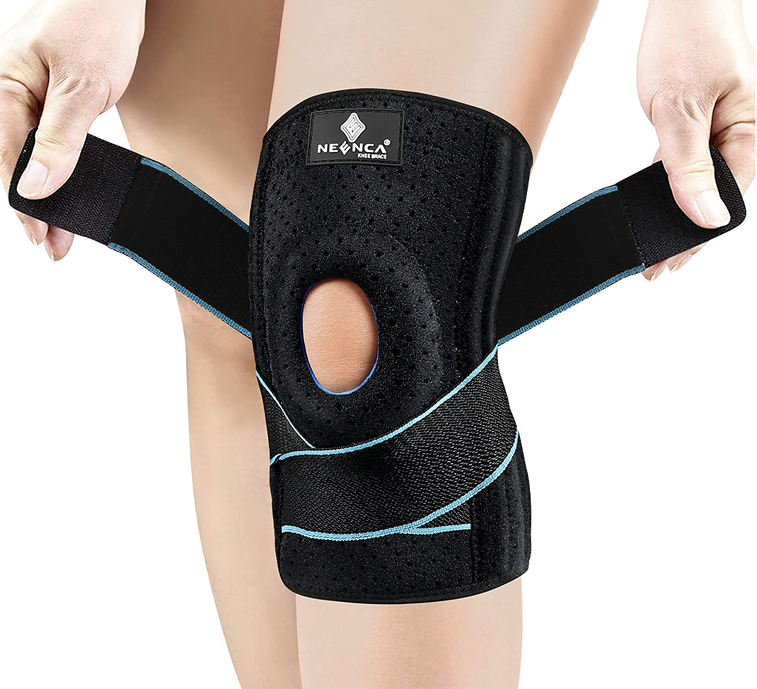 NEENCA Knee Brace for Knee Pain, Adjustable Knee Support with Patella Gel Pad & Side Spring Stabilizers, Knee Wrap for Arthritis, Meniscus Tear, ACL, Knee Pain Relief, Runner, Sport
