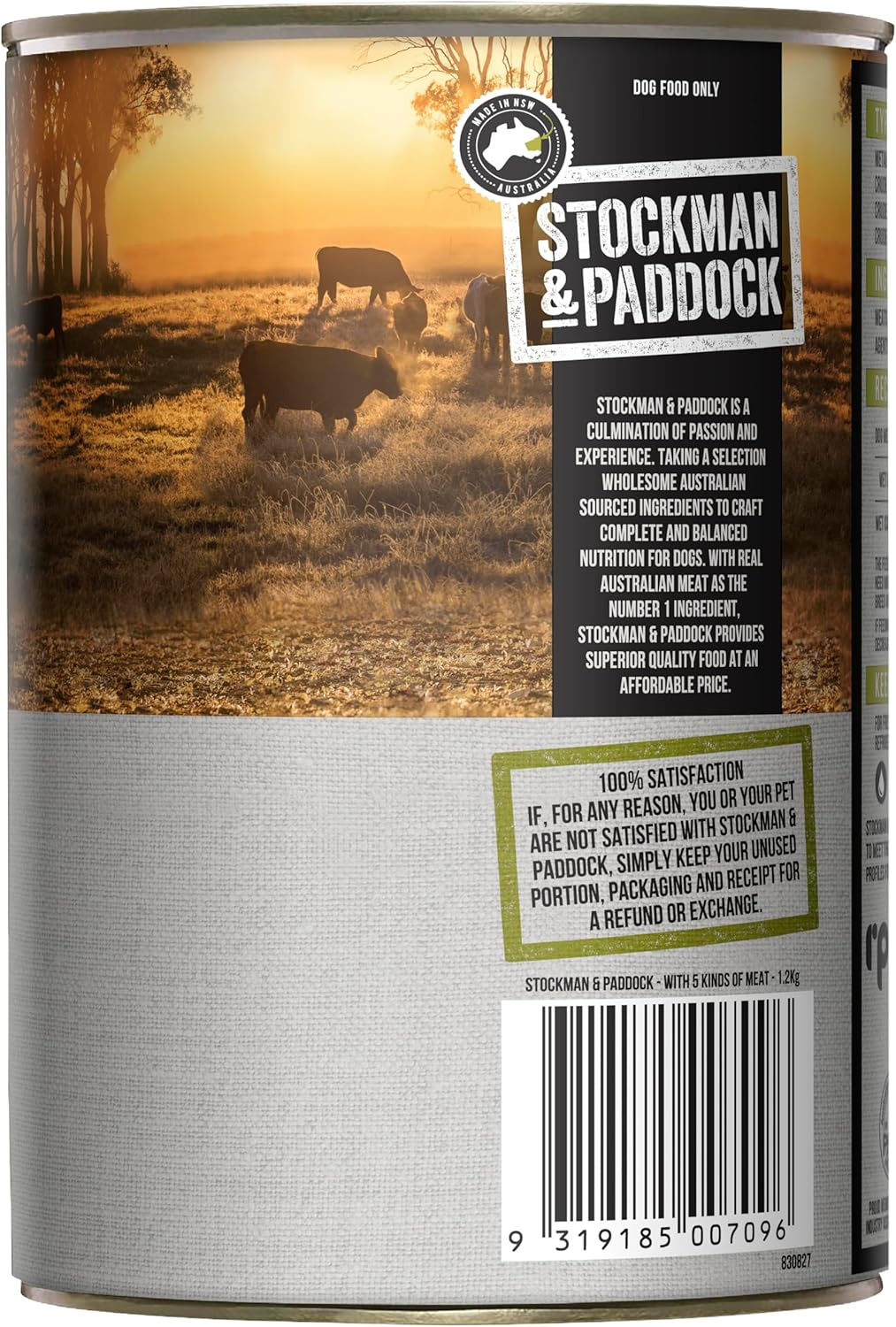 Stockman & Paddock Adult Wet Dog Food, 5 Kinds of Meat 6X1.2Kg - Real Australian Meat for Complete Nutrition, a Hearty Meal Dogs Love