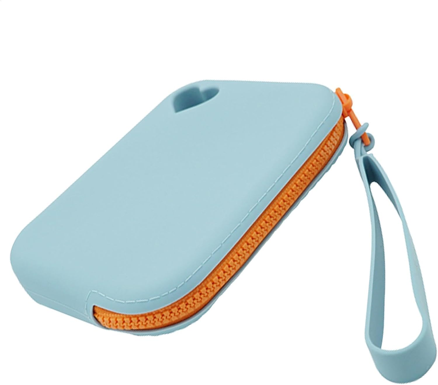 Silicone Silicone-Cosmetic Pocket, Waterproof Wallet | Portable Makeup Storage Bag, Small Cosmetic Travel Bag with Zipper for Women, Cosmetic Bag In, Light Blue, Fare Riferimento Alla Descrizione image number 5