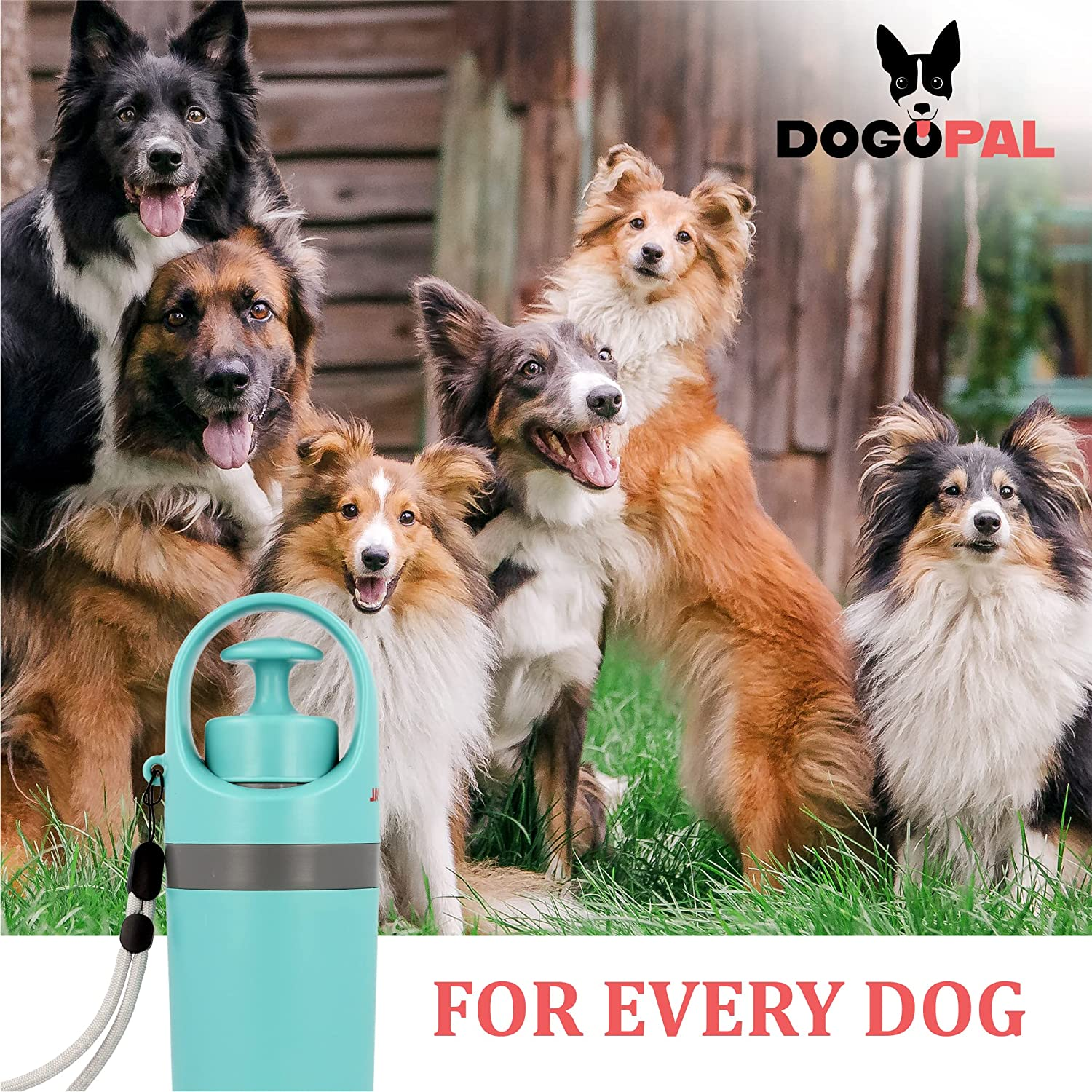DOGOPAL 360 Dog Poo Grippers with Waste Bag Dispenser - Modern Dog Poop Scoop with Dog Waste Bag Dispenser - Pooper Scooper - Easy to Collect Dog Waste for Small, Medium and Large Dogs image number 4