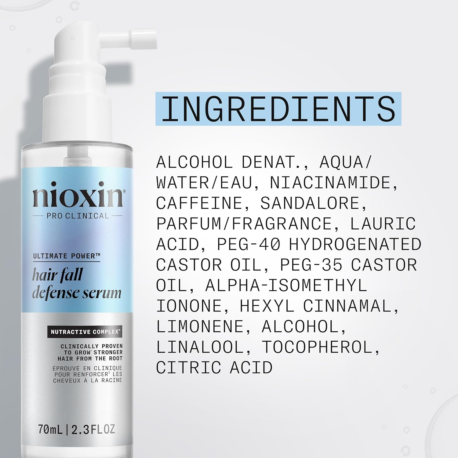 Nioxin Hair Fall Defense Serum, Leave-In Hair Treatment with Caffeine, Lauric Acid, Niacinamide and Sandalore, Thicken Hair, Reduce Hair Loss, Clinically Proven, 2.3 Oz image number 3