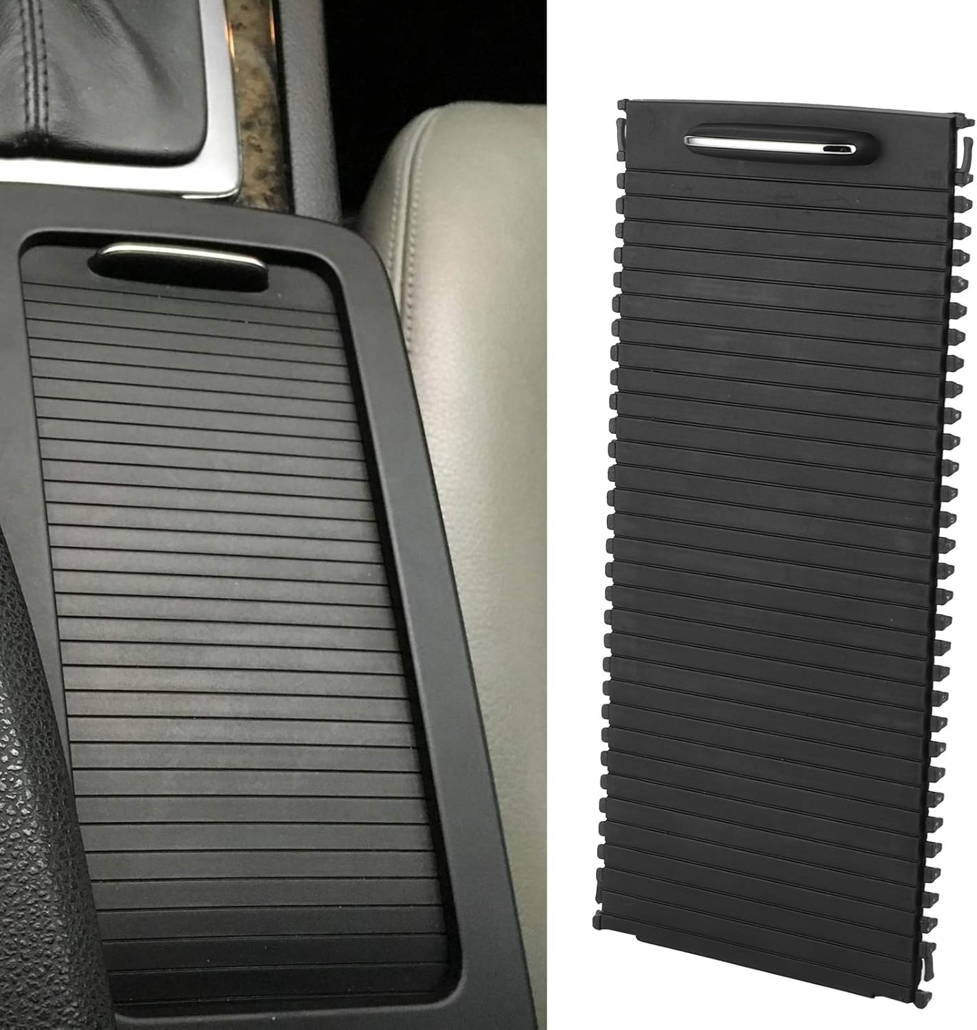 Center Console Roller Blind Cover A20468076079051, Premium Rubber Replacement for C-Class (W204/) & E-Class (A207) Models, OEM 2046807607 Equivalent image number 3