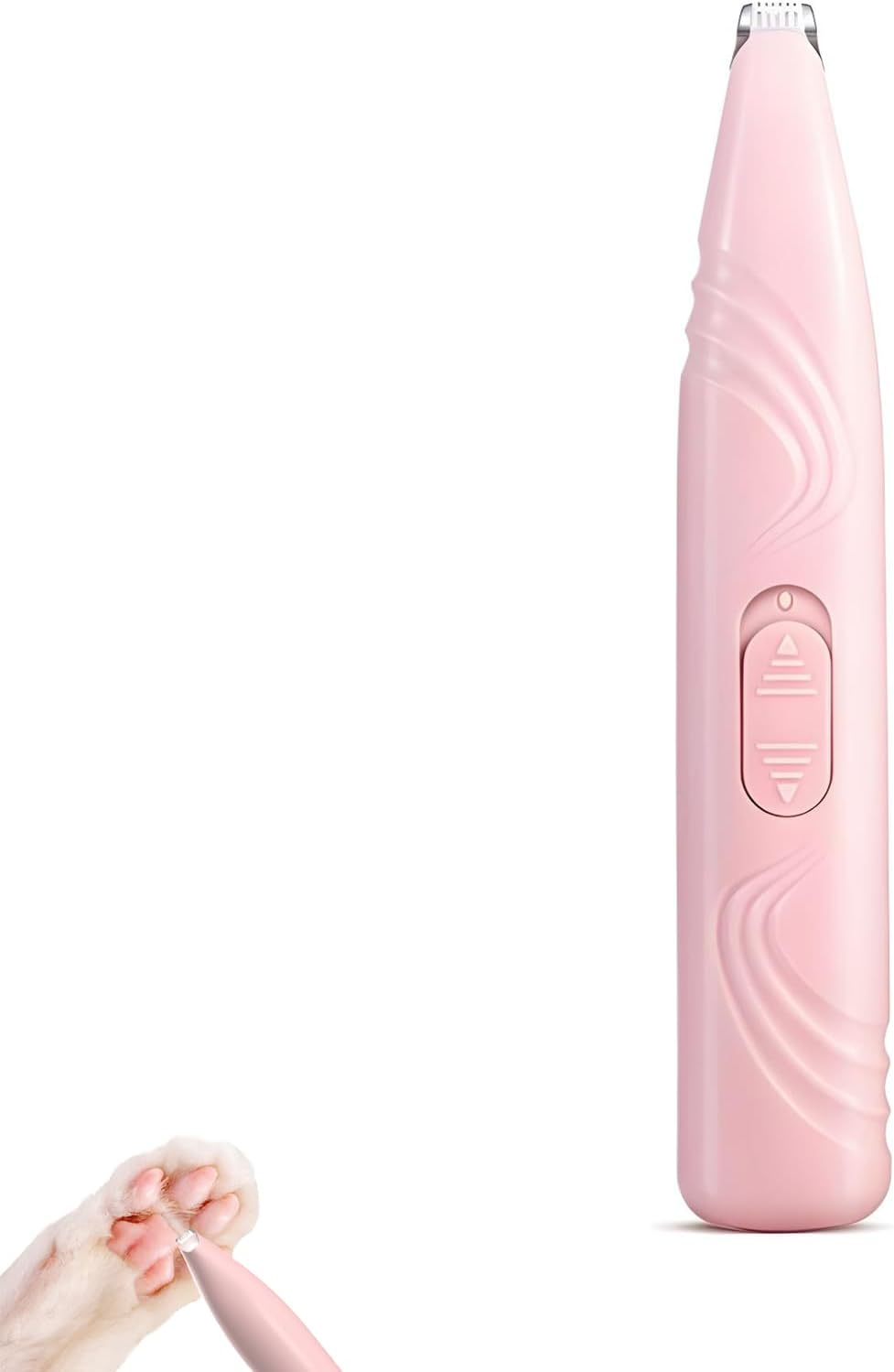 Dog Paw Trimmer,Equipped with LED Lights Paw Trimmer for Dogs,Electric Dog Trimmer,Low Noise Dog Clippers Grooming,Used for Beauty Cat Trimmer (Pink) image number 2