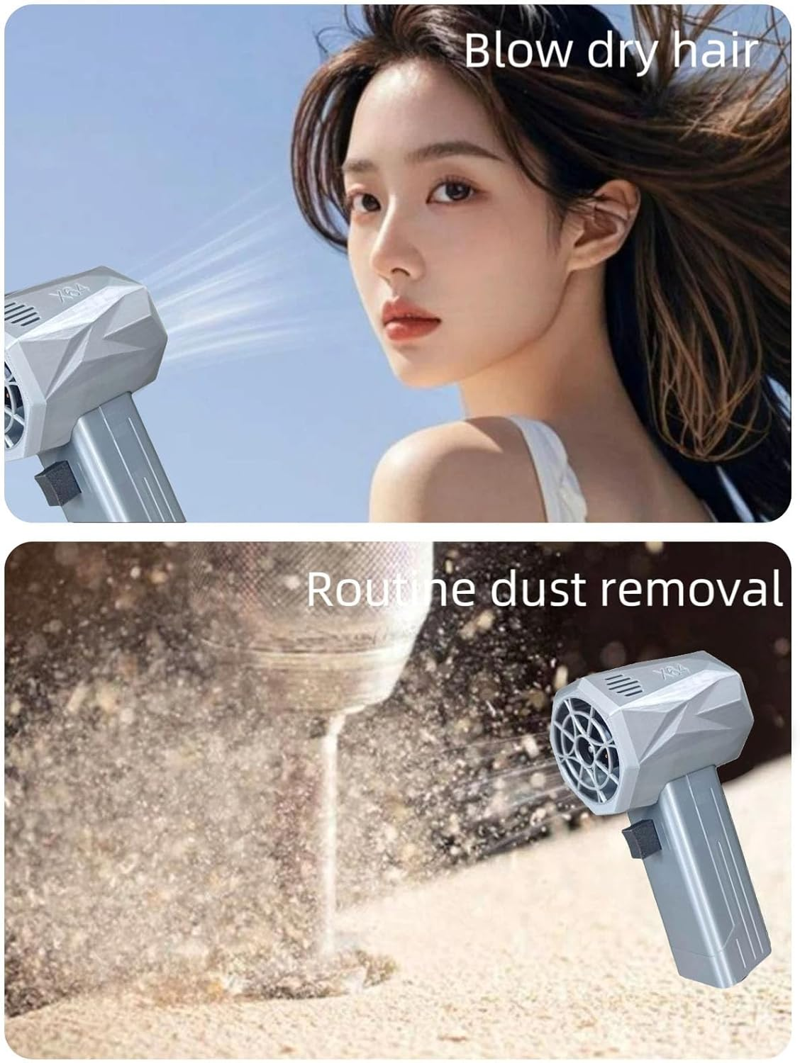X64 Violent Turbo Fan, 650W 64Mm Car Dryer, 4000Mah Portable Cordless Leaf Blower, Instantaneous Thrust 1.4 Kg/S for Drying