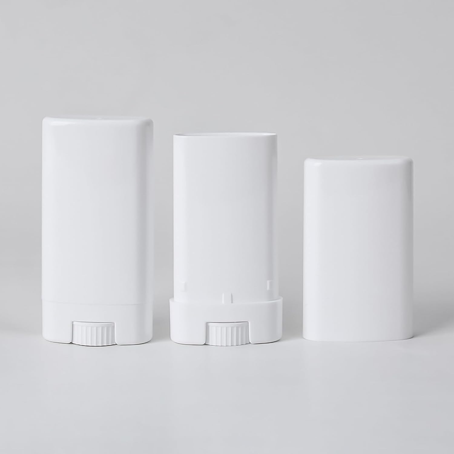 3PCS 15 Gram Deodorant Twist up Tubes Oval Lip Balm Containers Refillable Deodorant Stick Plastic Chapstick Tubes Lotion Bar Stick image number 4