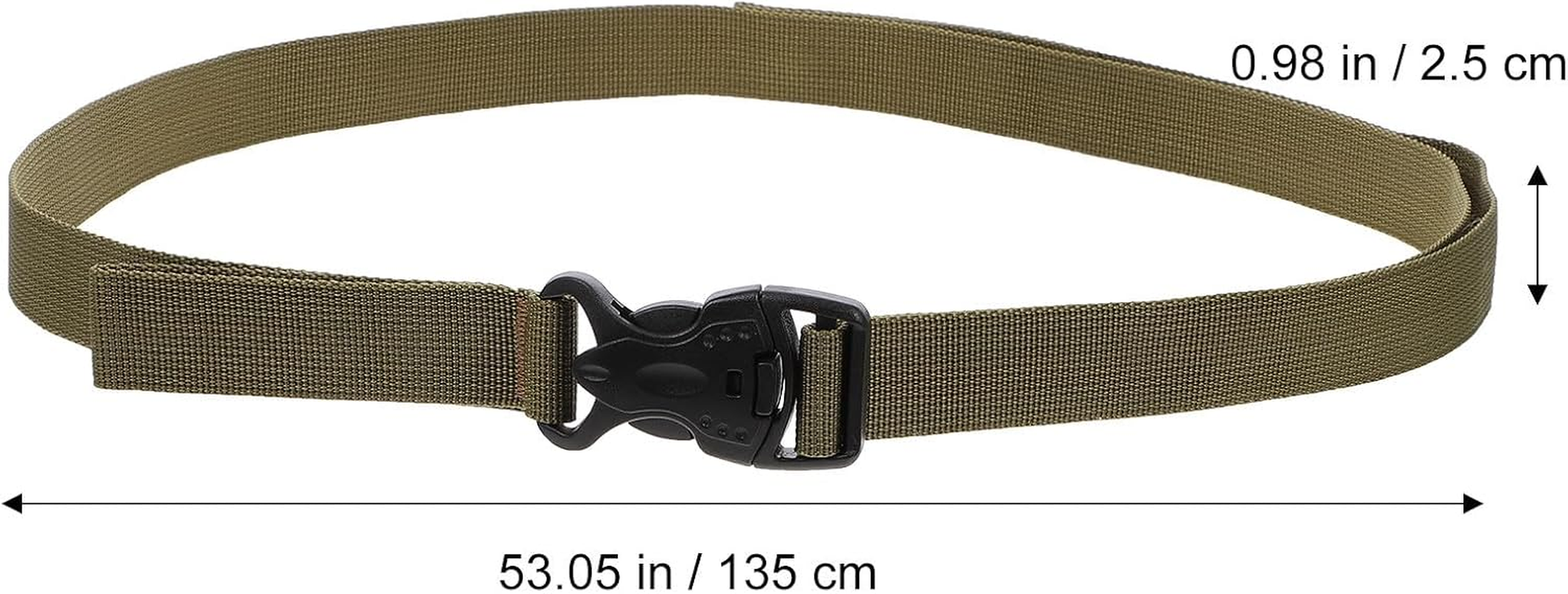 Hoement Outdoor Luggage Straps 2Pcs with Adhesive Buckle, Khaki Camping Tie down Belts for Travel Suitcase Securing and Bundling, Sturdy Fastening Straps for Outdoor Gear image number 2