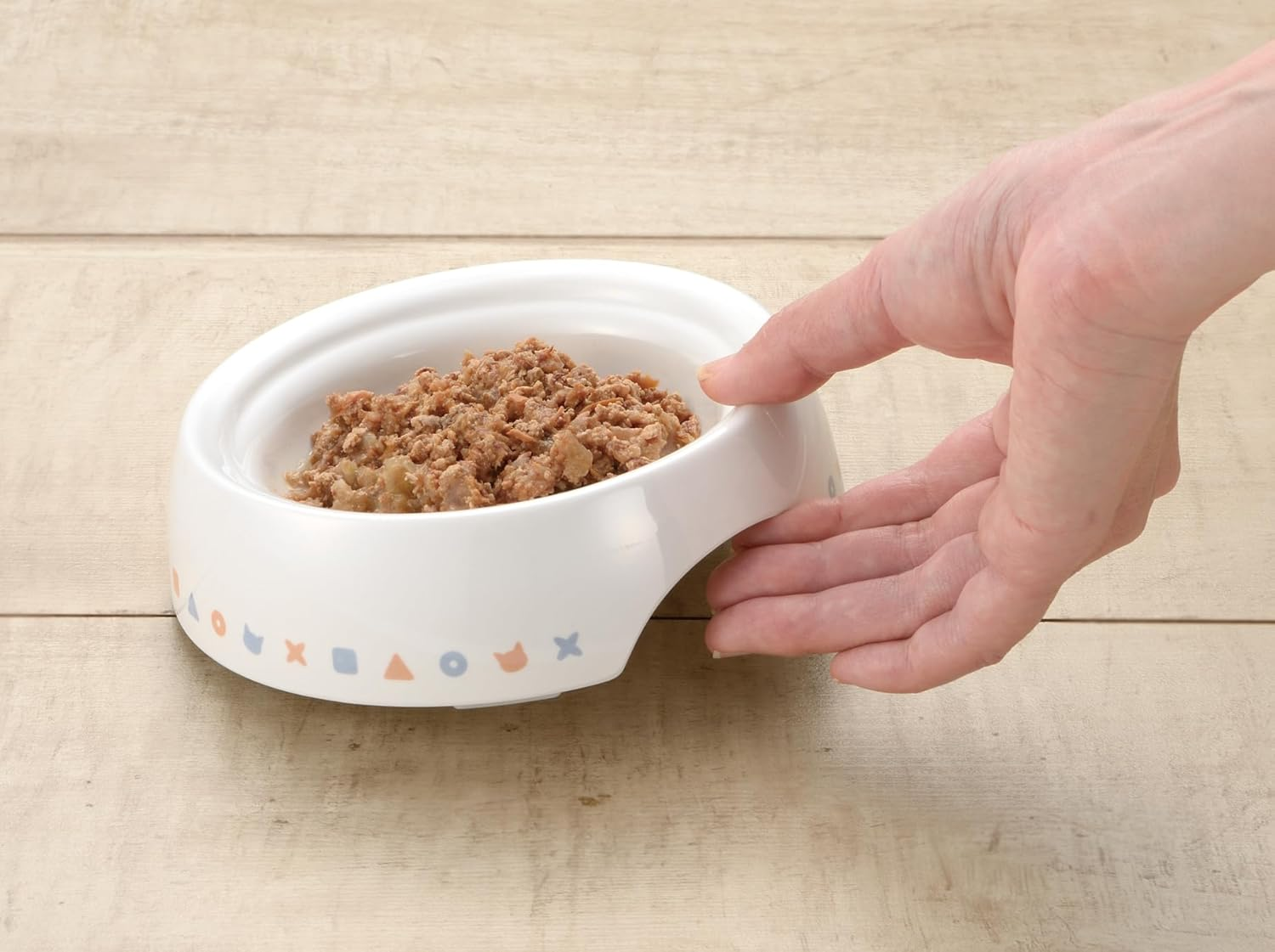 Richell Cat'S Easy to Eat Tableware, Small Line Size