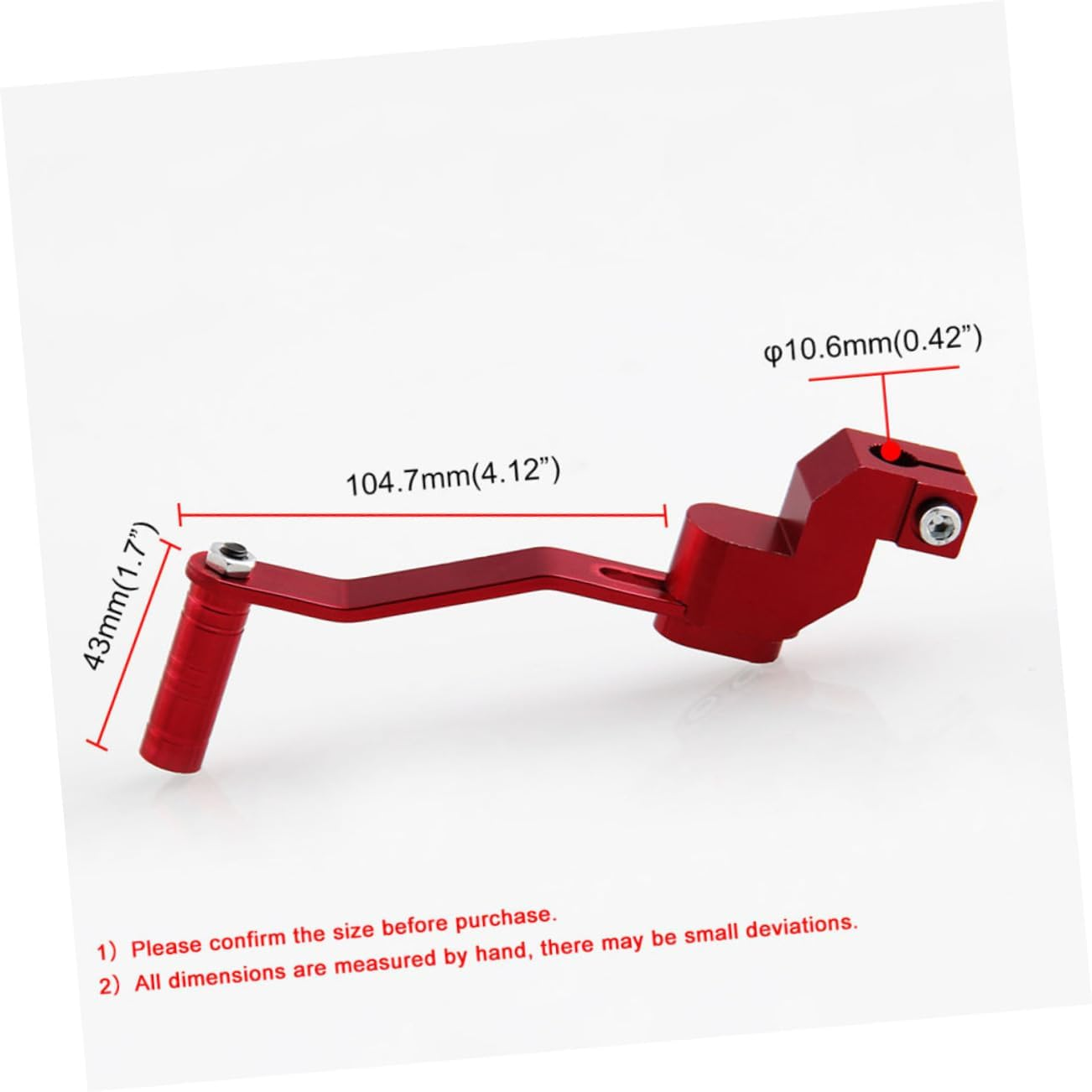 PLAFOPE Motorcycle Gear Lever Aluminum Alloy Pedal Shifter Easy Install Replacement Part for Motorbike image number 3