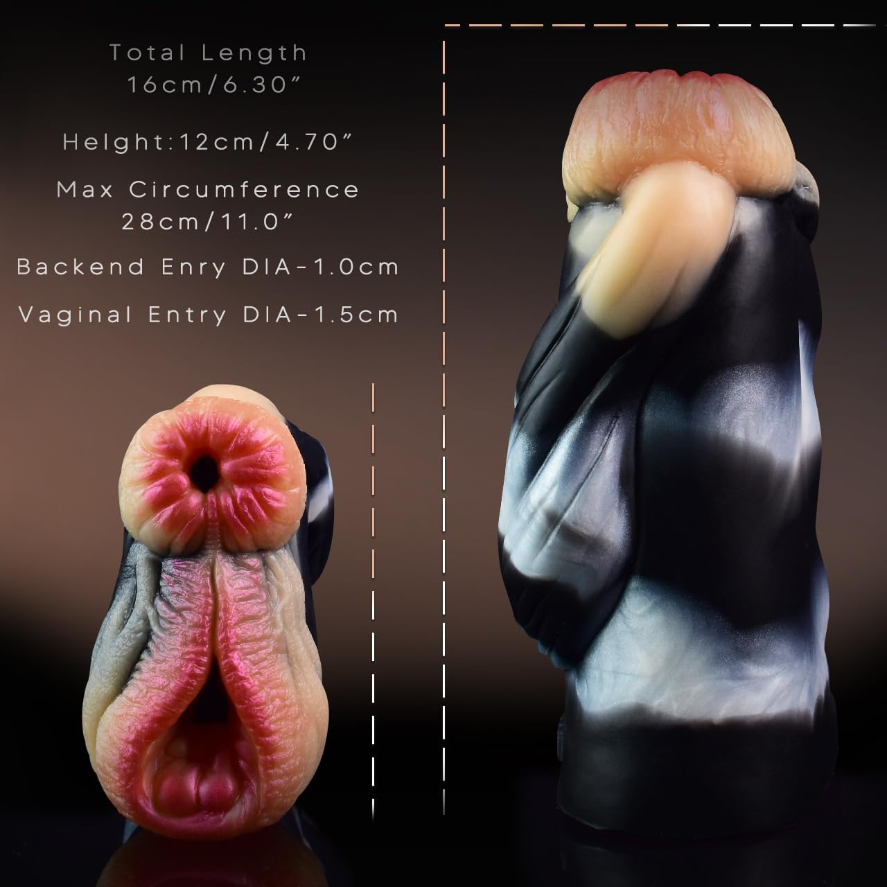 Fantasy Masturbator,Geeba "Escape for Mating" Horsey Obsession,Fantastical Zebra Style Silicone Stroker,Double Holes Erotic Adult Sex Toy image number 1