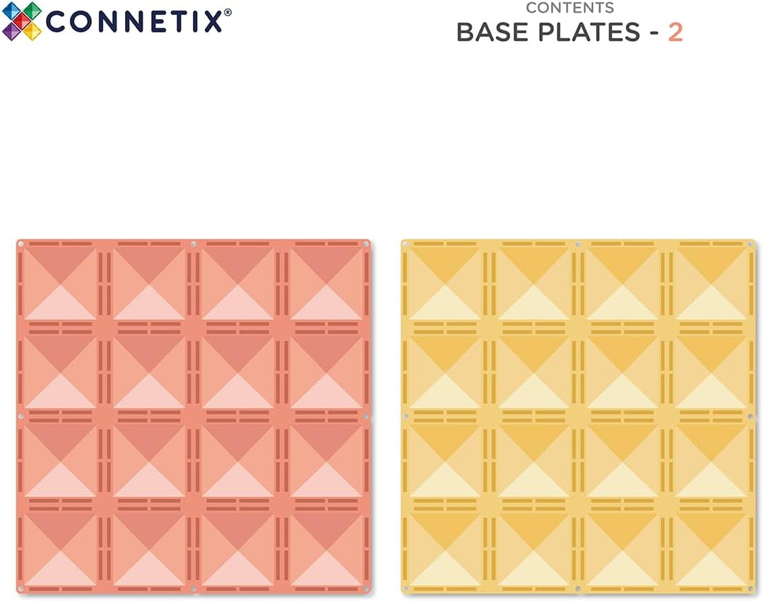CONNETIX Pastel Base Plate Pack, Lemon & Peach, 2 Pieces image number 3