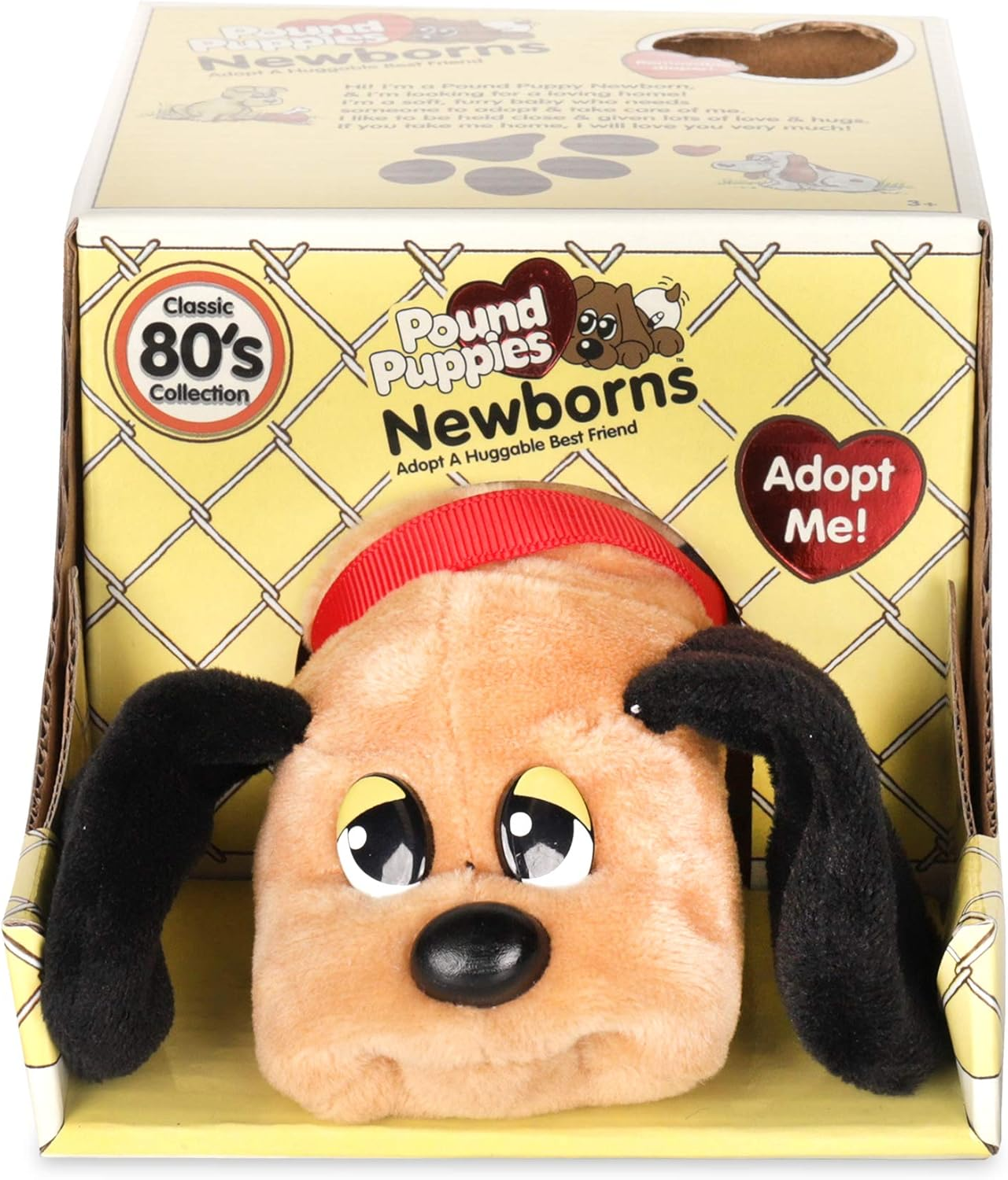 Pound Puppies Newborns - Classic Stuffed Animal Plush Toy - 8" - Brown with Dark Brown Spots - Great for Boys & Girls image number 2