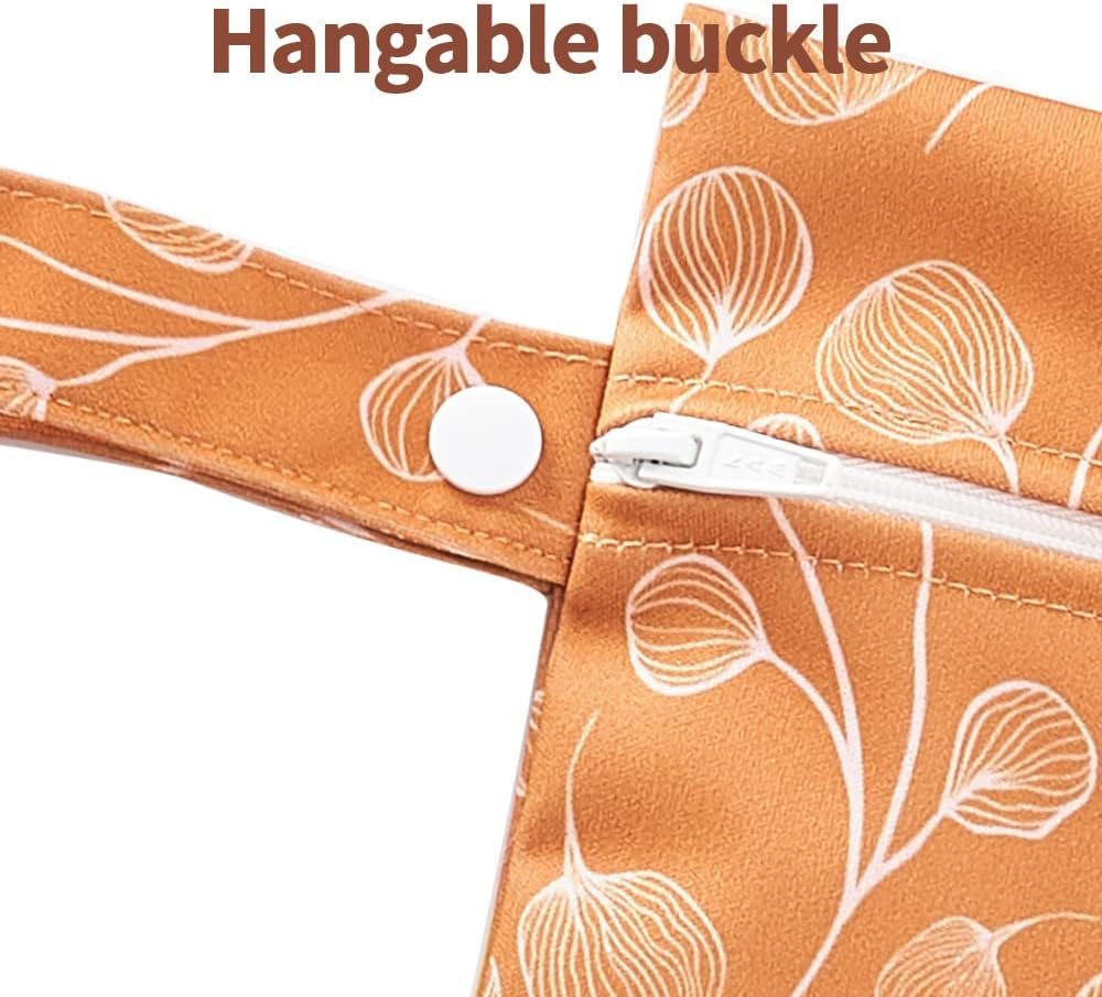 Happyflute 3 Set Wet Bag Storage Bag Waterproof Washable Travel Bags, Beach, Pool, Gym Bag for Swimsuits & Wet Clothes (Dandelion) image number 2