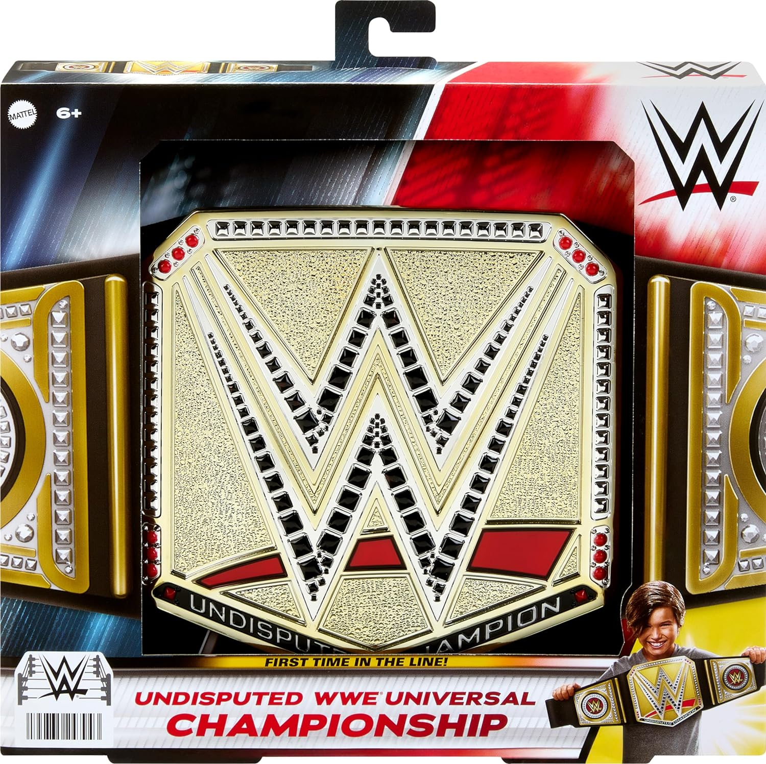 Mattel WWE Championship Role Play Title Belt with Adjustable Strap for Kids image number 4