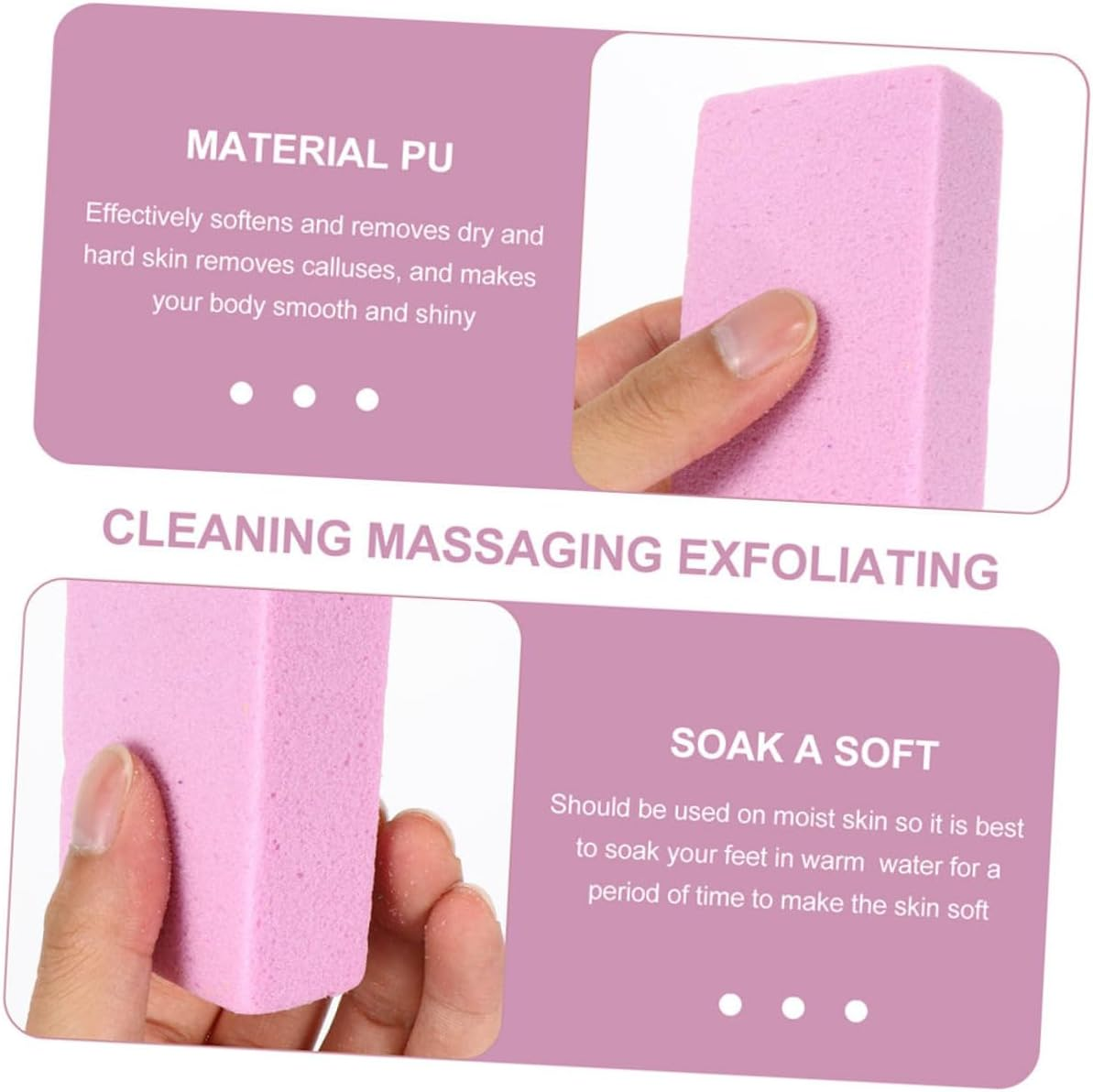 FOYTOKI 15Pcs Exfoliating Pumice Stones for Callus Remover Feet Scraping Tool Natural Foot Files Skin Softener image number 2