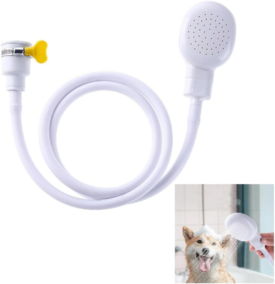 Ljxyloog Portable Rubber Hose Spray, 1.3 Meters Pet Shower Sprayer Hand Held Hose, Bath Tub Sink Spray Attachment for Washing Hair Pet Showerir image number 1
