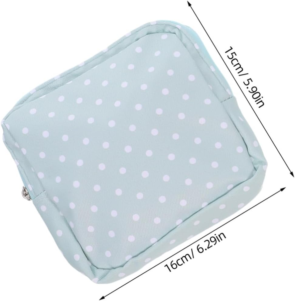 2Pcs Sanitary Pad Storage Bag for Women and Teen Oxford Cloth Menstrual Pouch with Chic Colors Portable Reusable Organizer for Pads Coins and Essentials