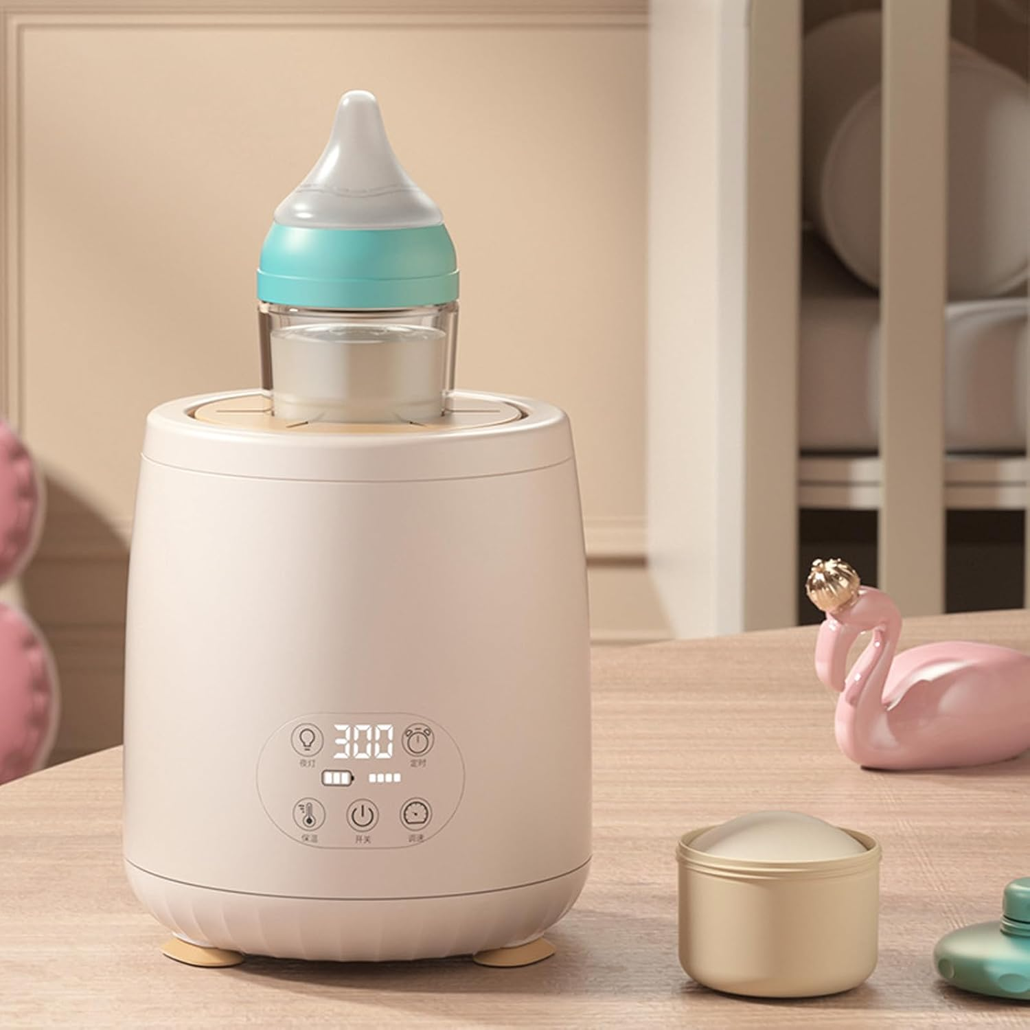 Baby Bottle Shaker, Infant Bottle Mixer, with Keep Warm Function, USB Charging Baby Milk Bottle Shaker, for 50 to 75Mm Dia Bottle image number 6