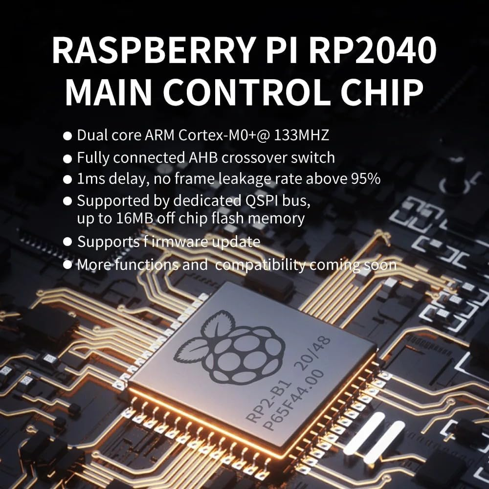 [Newest Ver. 2025] Haute42 S16 Leverless Arcade Stick Compatible with PC/PS4/PS3 (16 Button) : - NEW 2025 CRYSTAL Low-Profile Switches - Slim Form Factor - Custom Plate - RGB Lighting - USB Type C - White image number 2