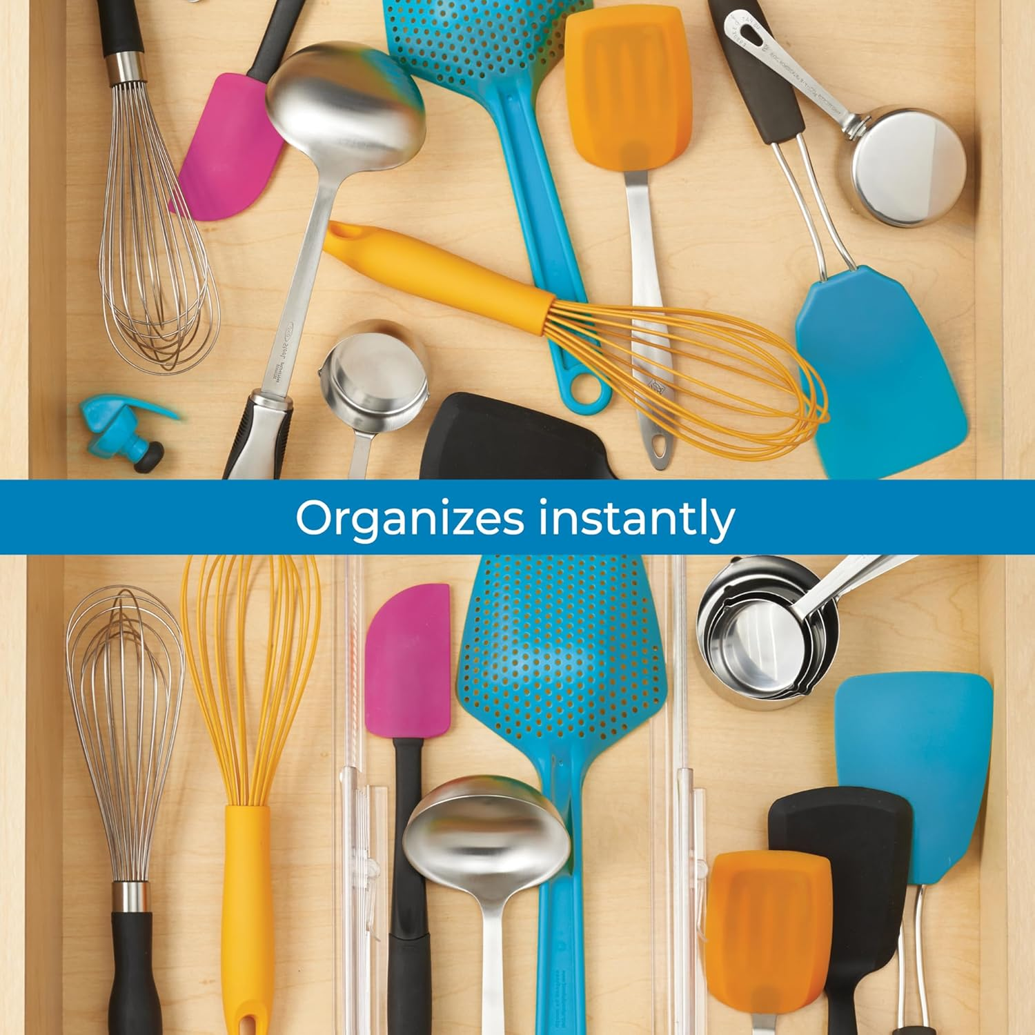 Interdesign Linus Drawer Divider Organiser System (Set of 2), Clear image number 3