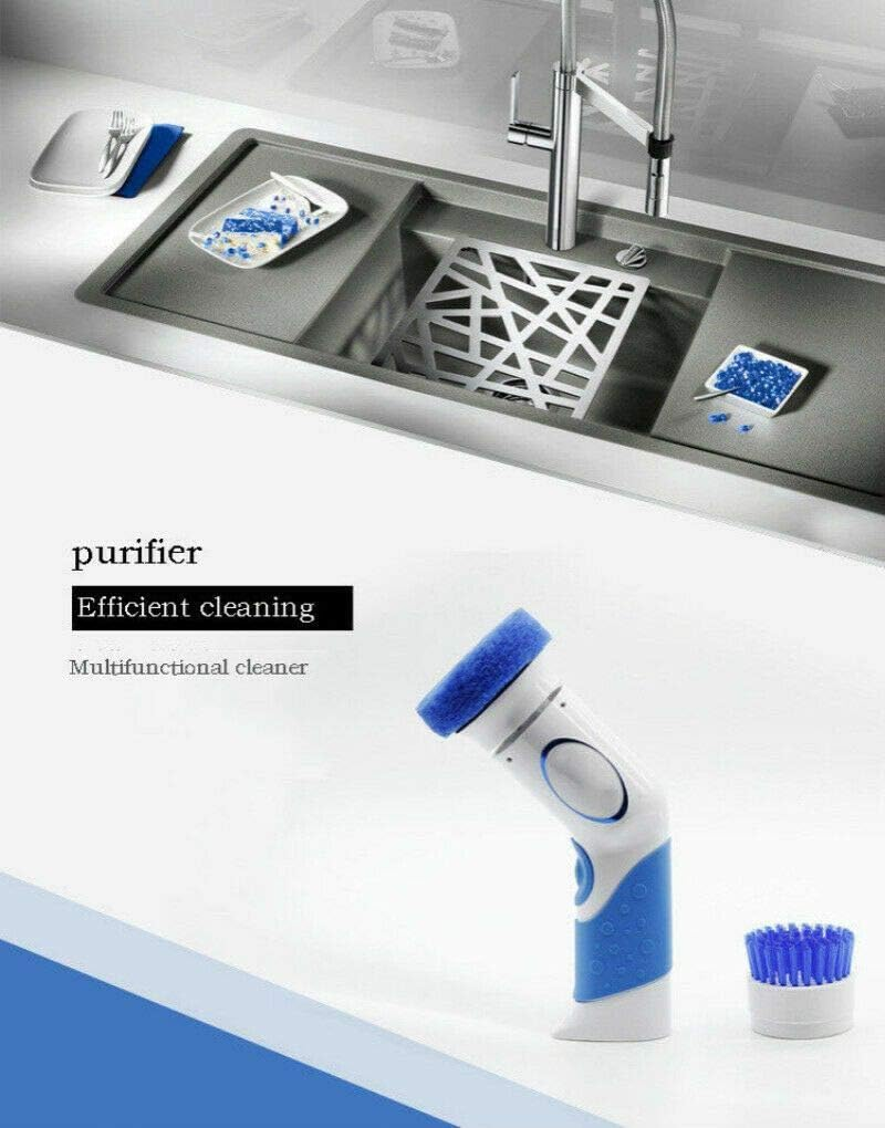 EZONEDEAL Electric Cleaning Brush - Dishwasher Electric Scrubbing Brush, Electric Scrubber for Cleaning Bathroom, Cordless Shower Scrubber Electric Spin Scrubber and Handheld Power Scrubber image number 5