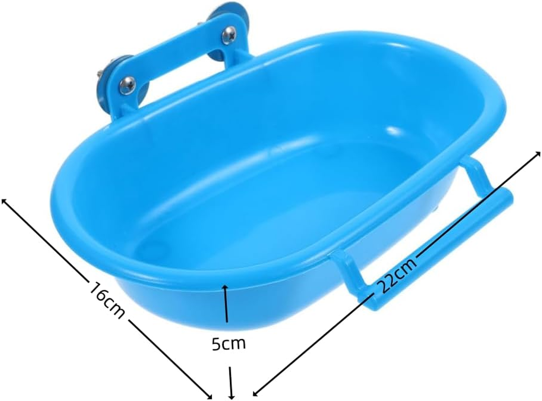 GYWHOOFT Bathtub for Birds, Hanging Birdbath Toy,Bird Cage Shower Accessories Bird Bath for Cleaning Food, Bird Cage Hanging Bath Cockatiel Water Shower Box for Small Birds Parrots Canary Lovebirds image number 1