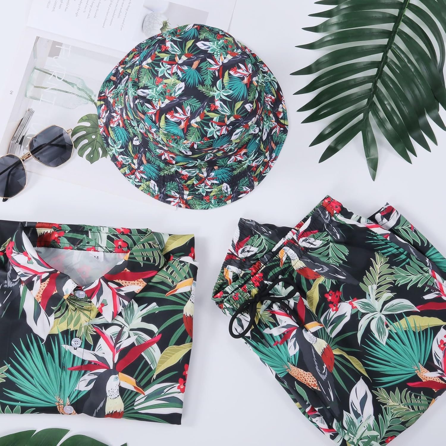 80S 90S Hawaiian Shirt for Men, 80S 90S Costume Set Men for Carnival Summer Party Outfits image number 1