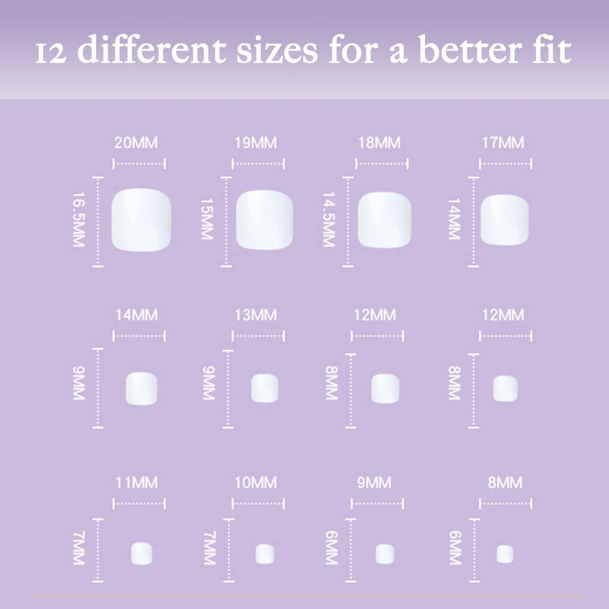 French Tips Press on Toenails 24 Pcs Acrylic Foot False Nails Square Fake Toe Nail Rose Detachable Stick Manicure Decoration for Women Girls image number 5