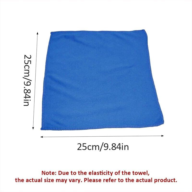 AIMALL 50PCS Microfibre Cleaning Cloths, Ultra-Absorbent 9.84 X 9.84 Inches Blue Detailing Towels for Car Cleaning, Washing, Dusting, and Polishing - Lint-Free, Reusable, and Streak-Free image number 4