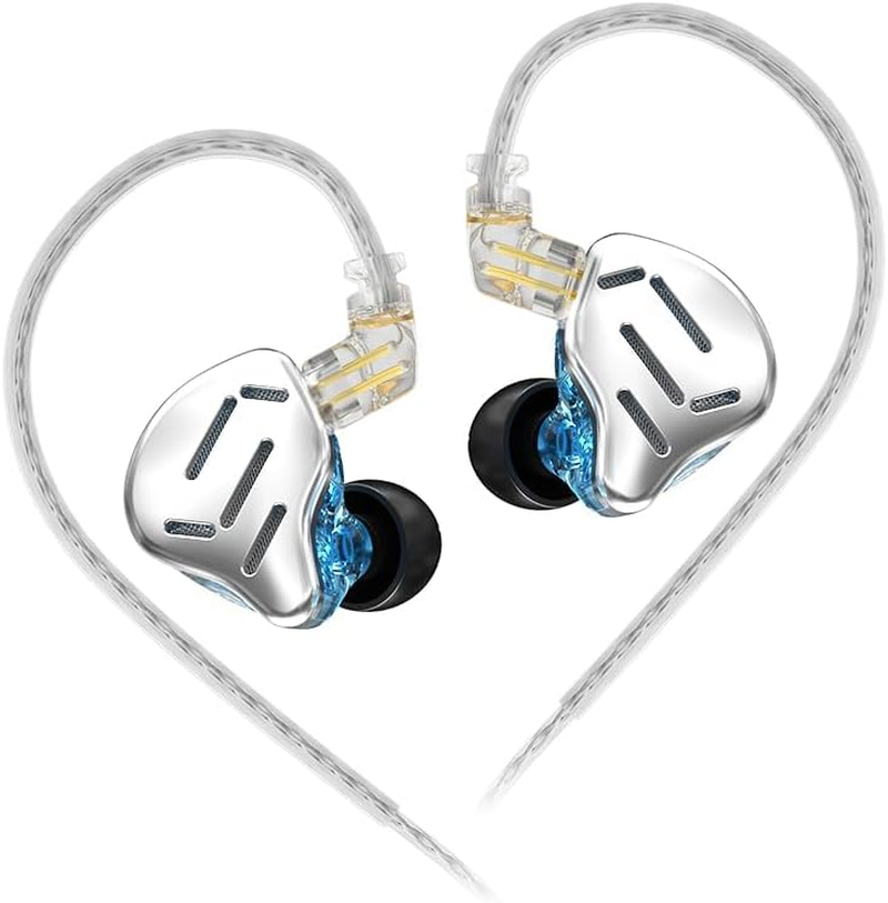 KZ Zax in Ear Monitor Headphone,16-Units Hifi Noise Reduction Hybrid-Driven IEM Headphone, Zinc Alloy Earbuds Earphones with Detachable Silver-Plated Upgrade Cable image number 3
