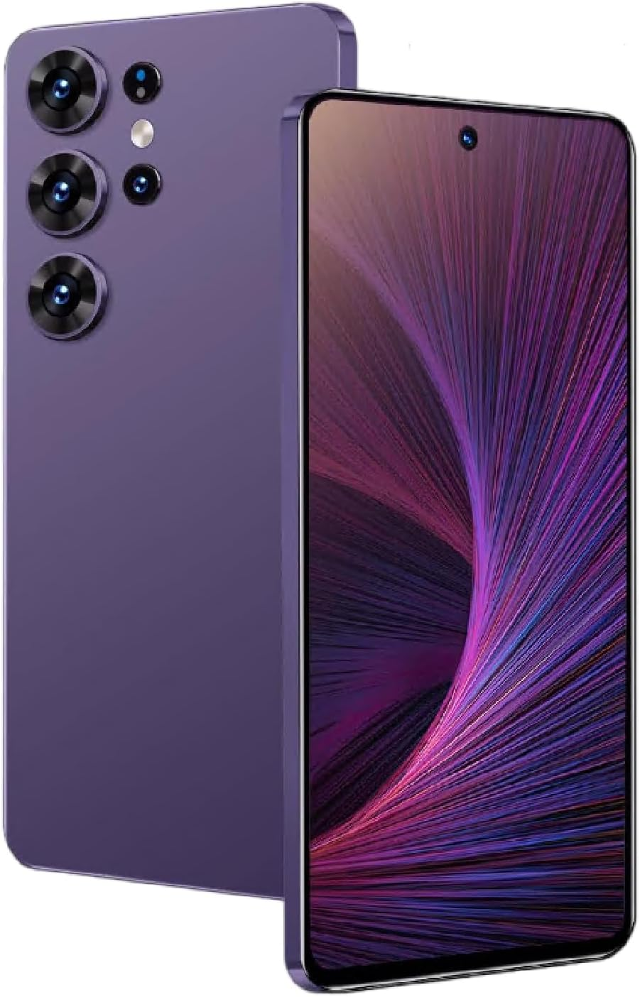 Aidekunlin Unlock Phone, 6.56 Inch Screen, 2G RAM and 64G ROM, Front and Rear Cameras, Support Dual SIM Card Frequency Band 3GWCDMA: 850/1700/1900/2100Mhz (300Purple)