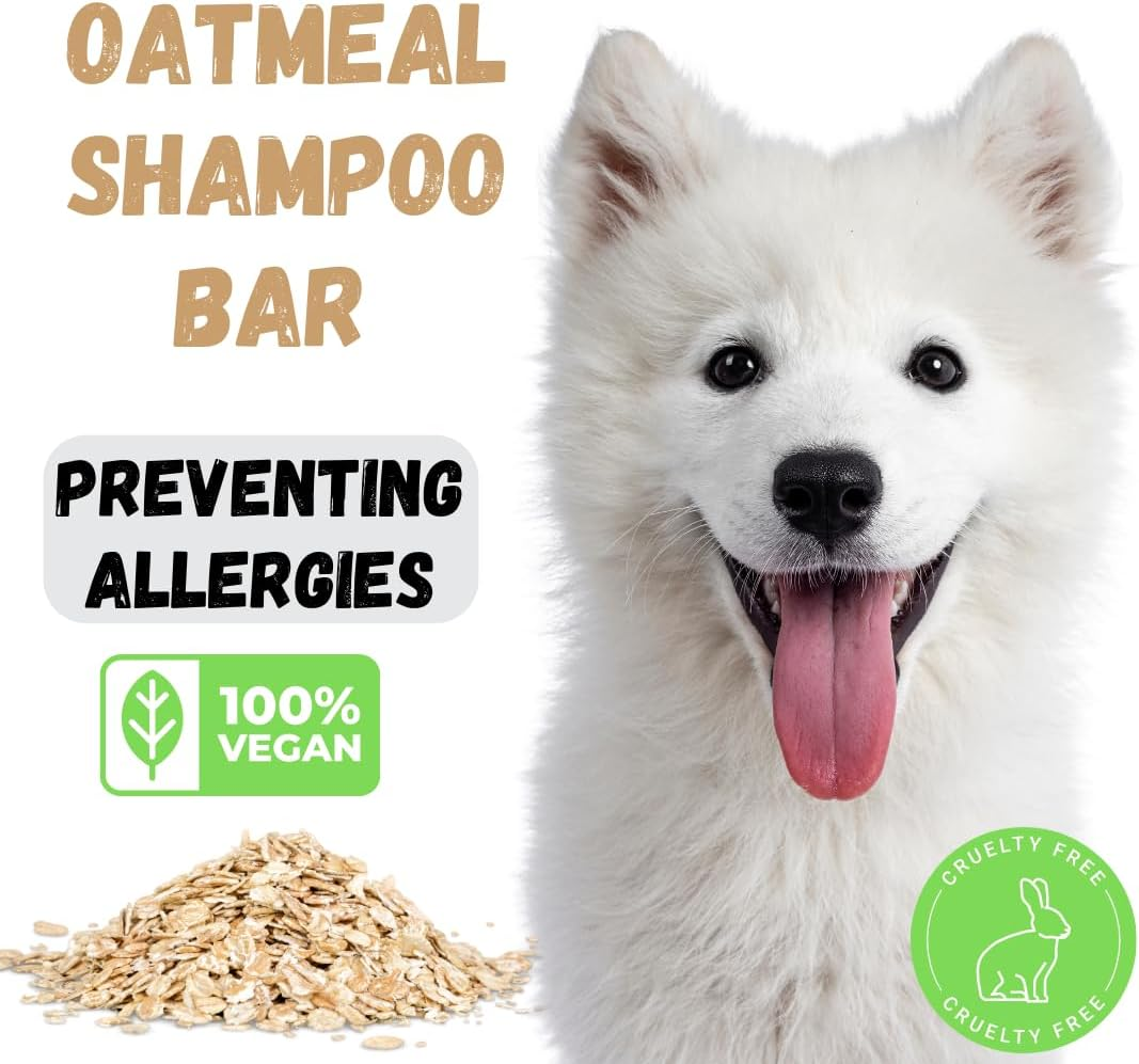 KELEBS Sensitive Dog Shampoo | Grooming Dog | Dog Shampoo Puppies | Soothing Natural Dog Shampoo Soap Pieces | with Lavender Oil & Oatmeal | Vegan | Pack of 3 (Charcoal) image number 1