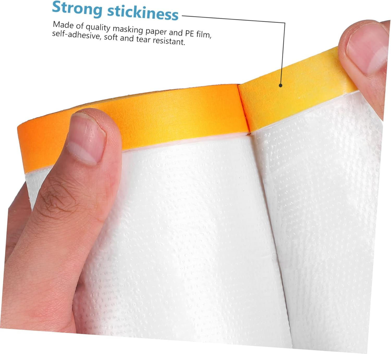 INOOMP 6 Rolls Self-Adhesive Masking Tape Film Covering Films for Painting Dust Protection, Including 30Cm&times;30M and 55Cm&times;25M/30M Sizes, Suitable for Automotive and Furniture Painting image number 3