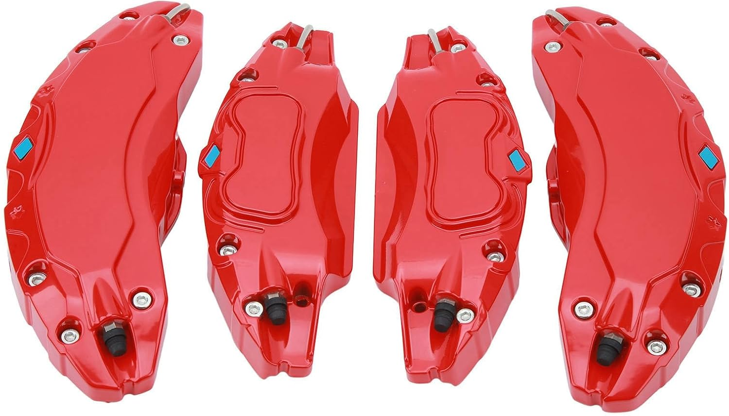 Asixxsix Caliper Covers Fit for Model Y, 4 Pcs 19In 20In Brake Caliper Cover Aluminium Alloy Wheel Hub Durable Protector Replacement for Model Y (Red) image number 1