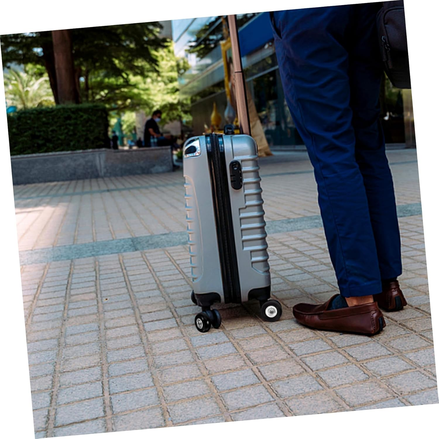 CHILDWEET Travel Suitcase Wheels Luggage Caster Wheels Mute Trolley Caster for Easy Maneuvering image number 2