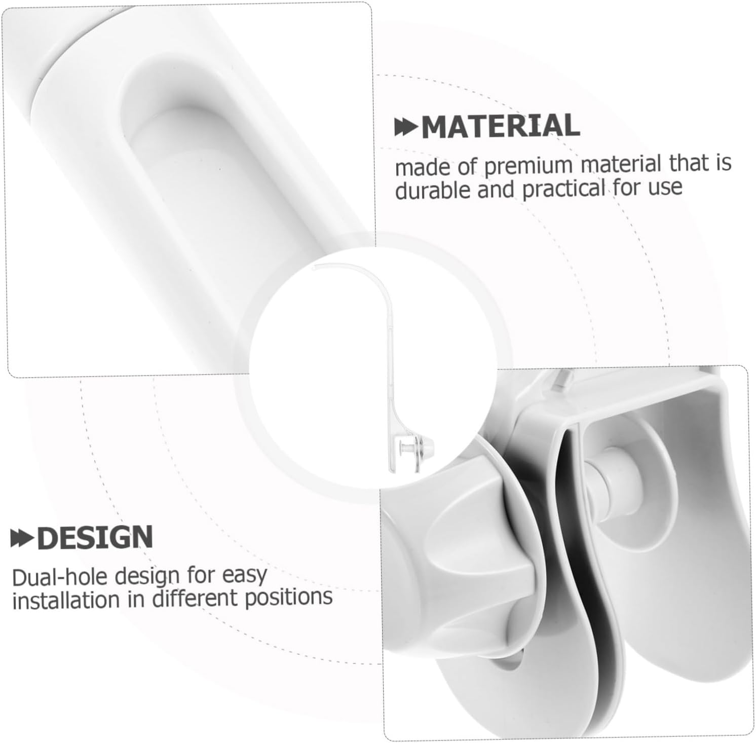 WOONEKY Crib Bed Bell Holder Mobile Arm Removable Mobile Stand for Cribs Plastic